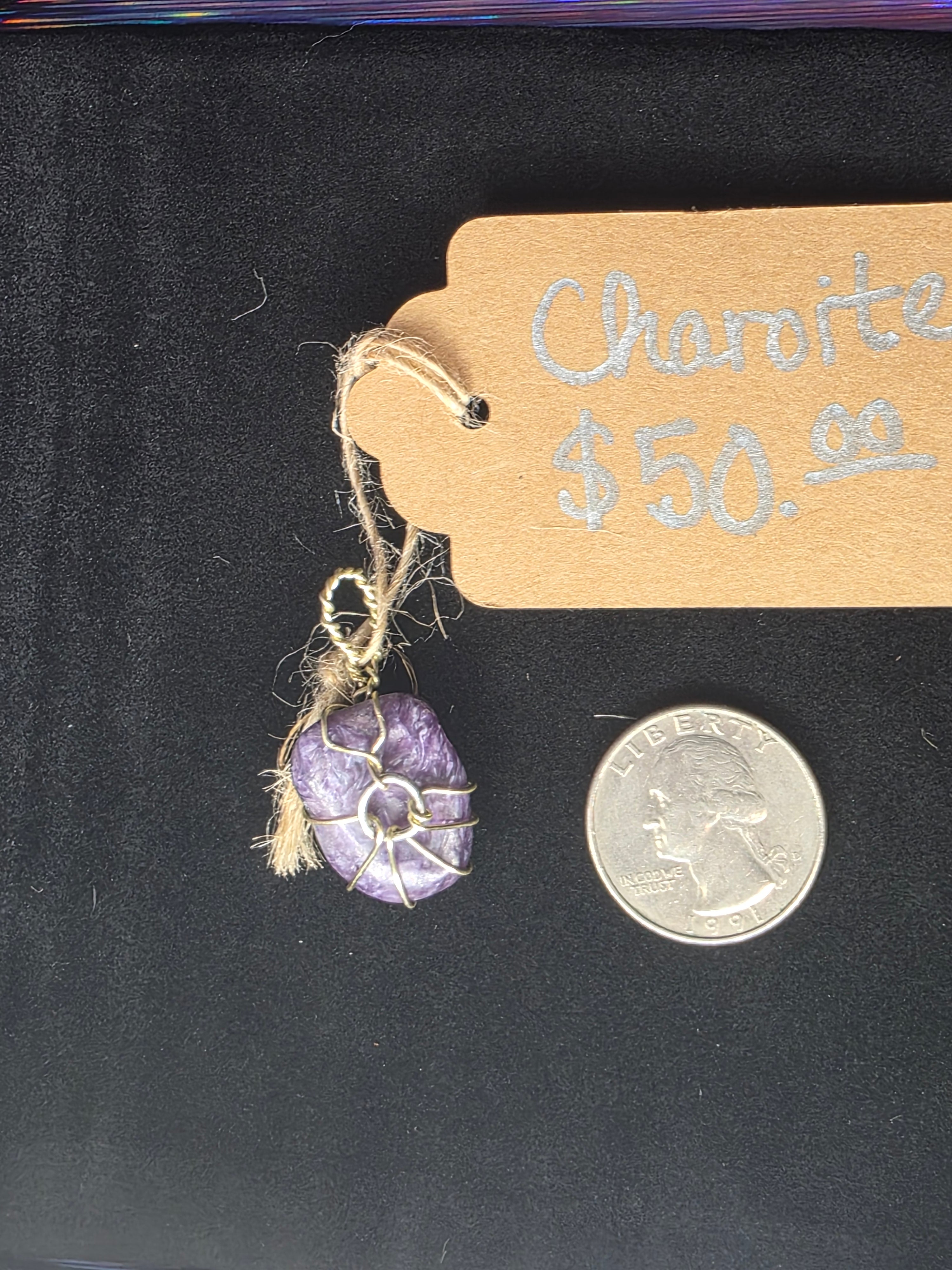 Charoite Oval Pendant