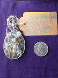 Dendritic Opal Pendant with Prehnite & Blue Lace Agate