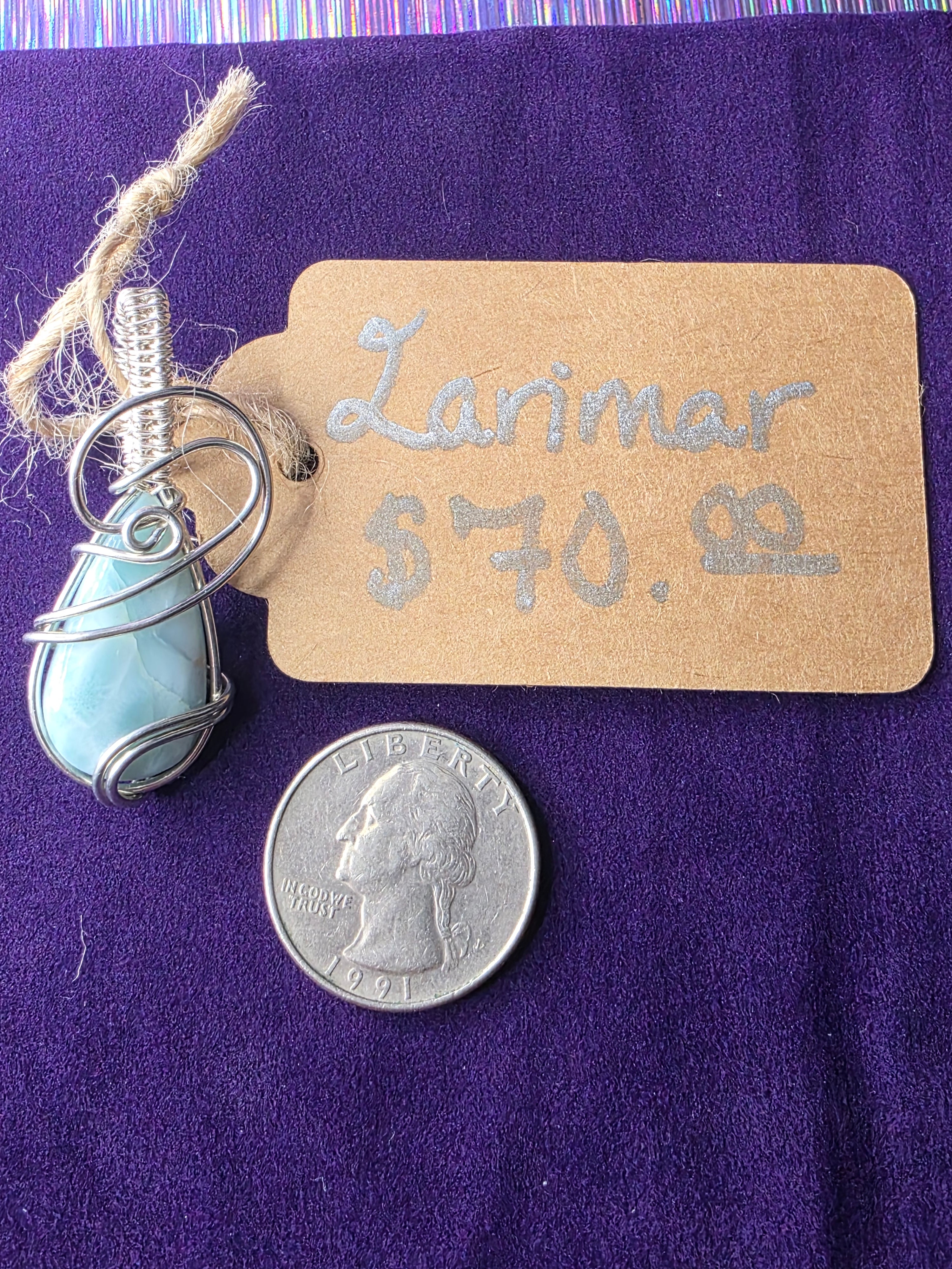 Larimar Teardrop Pendant