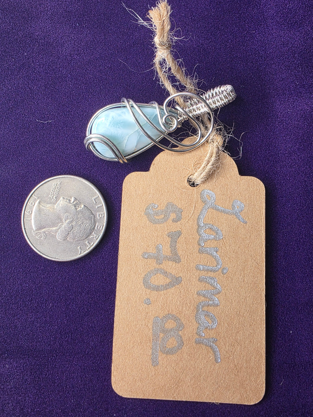 Larimar Teardrop Pendant
