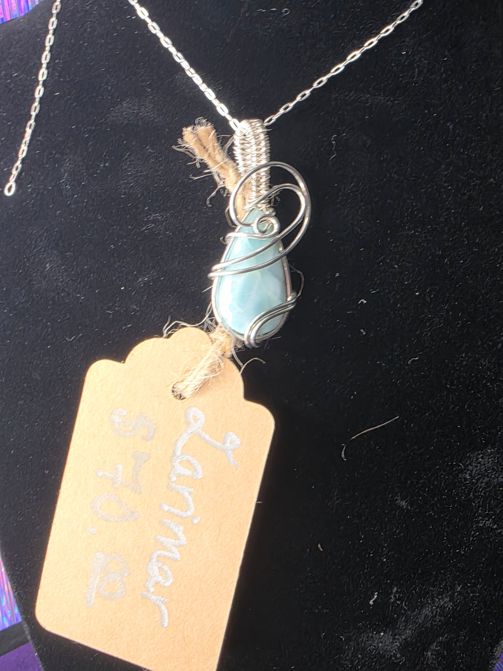 Larimar Teardrop Pendant