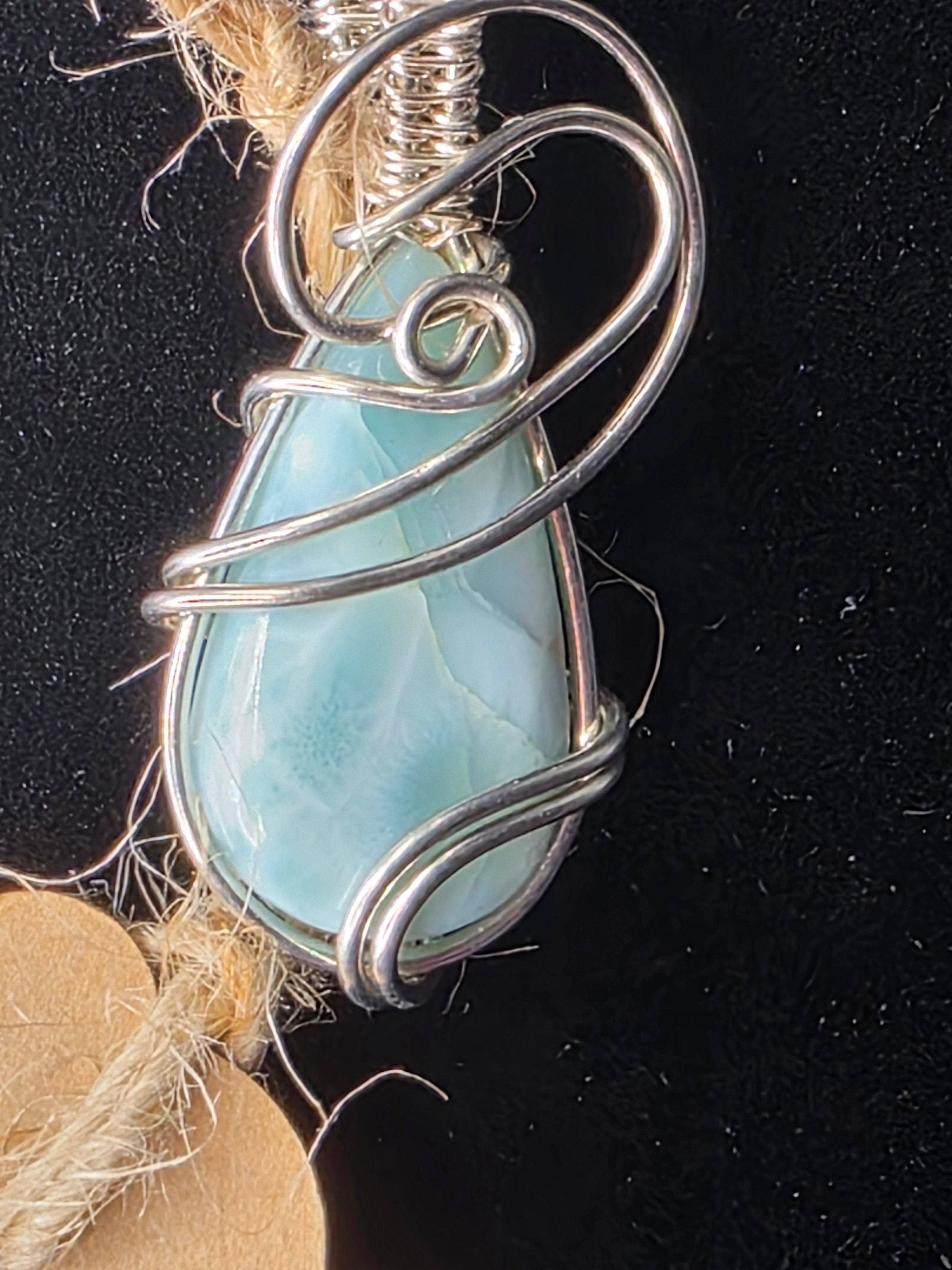 Larimar Teardrop Pendant