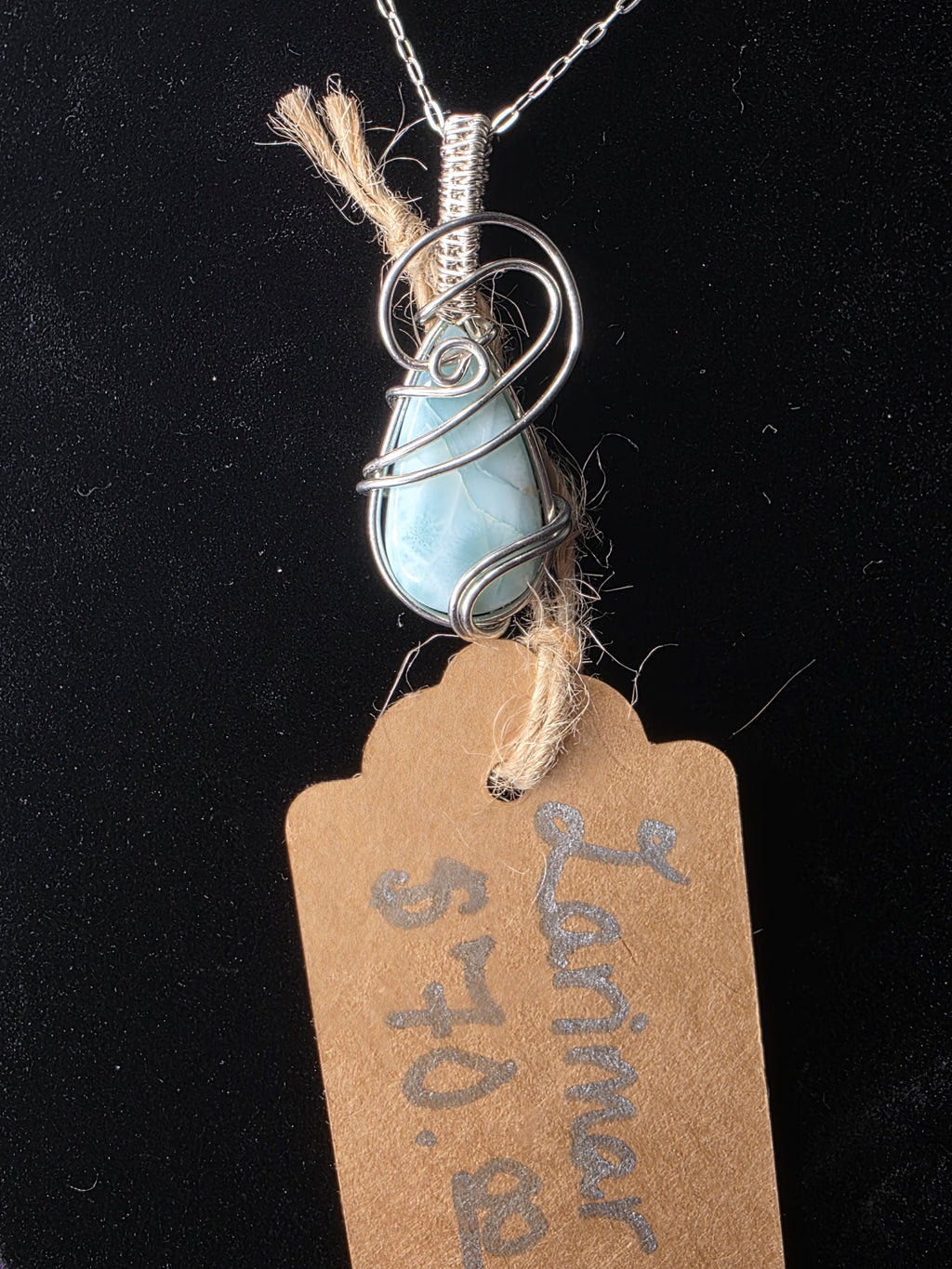 Larimar Teardrop Pendant
