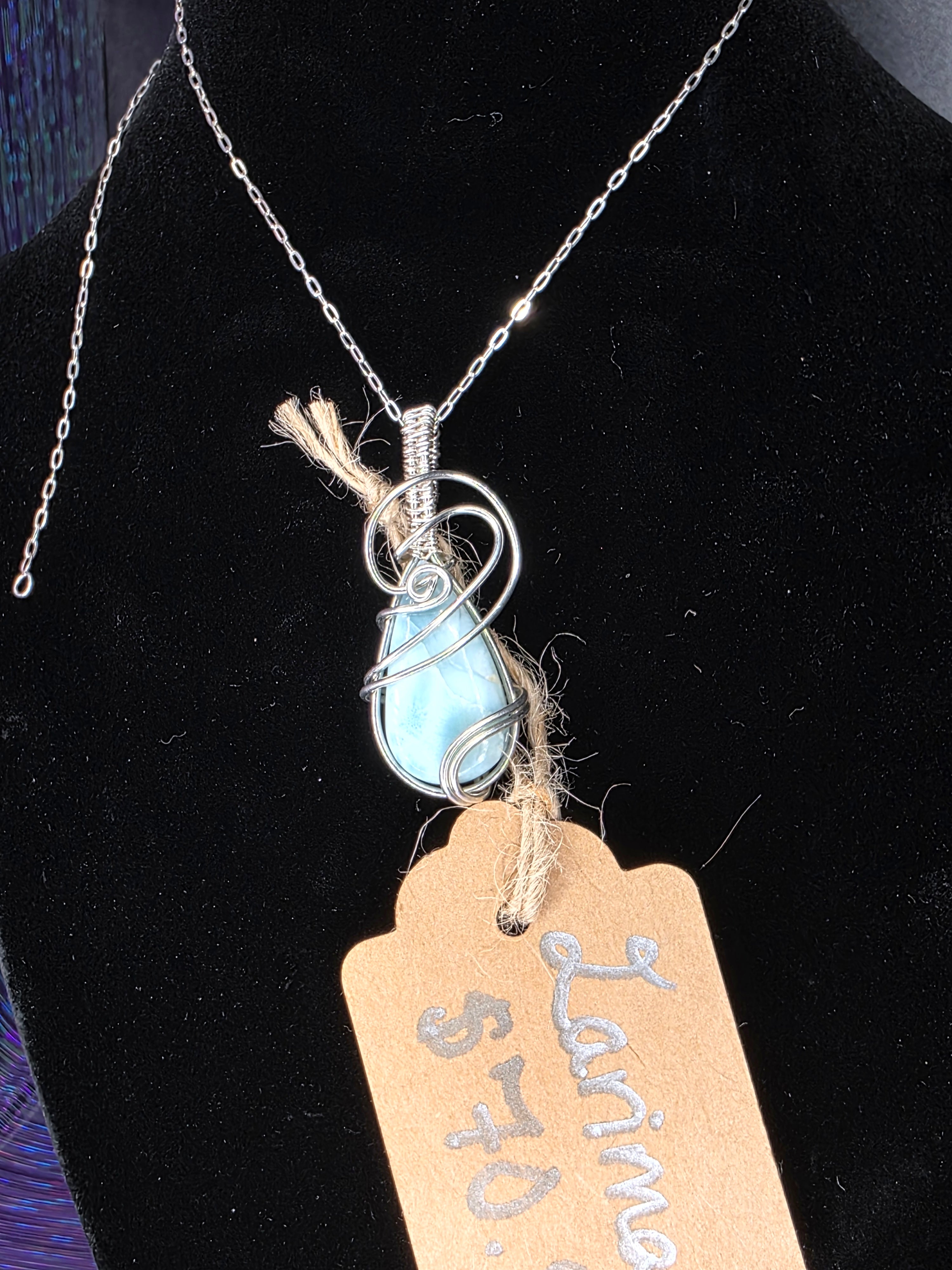 Larimar Teardrop Pendant