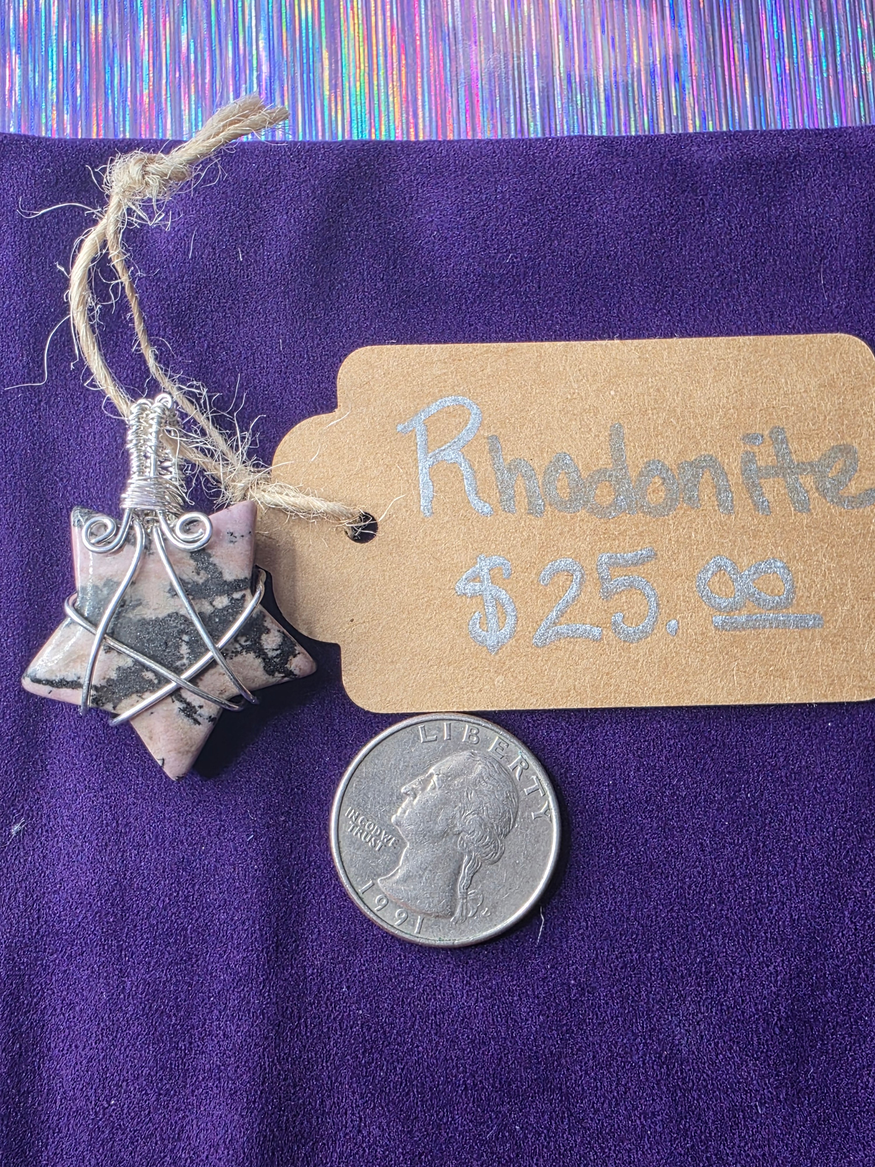 Rhodonite Star Pendant