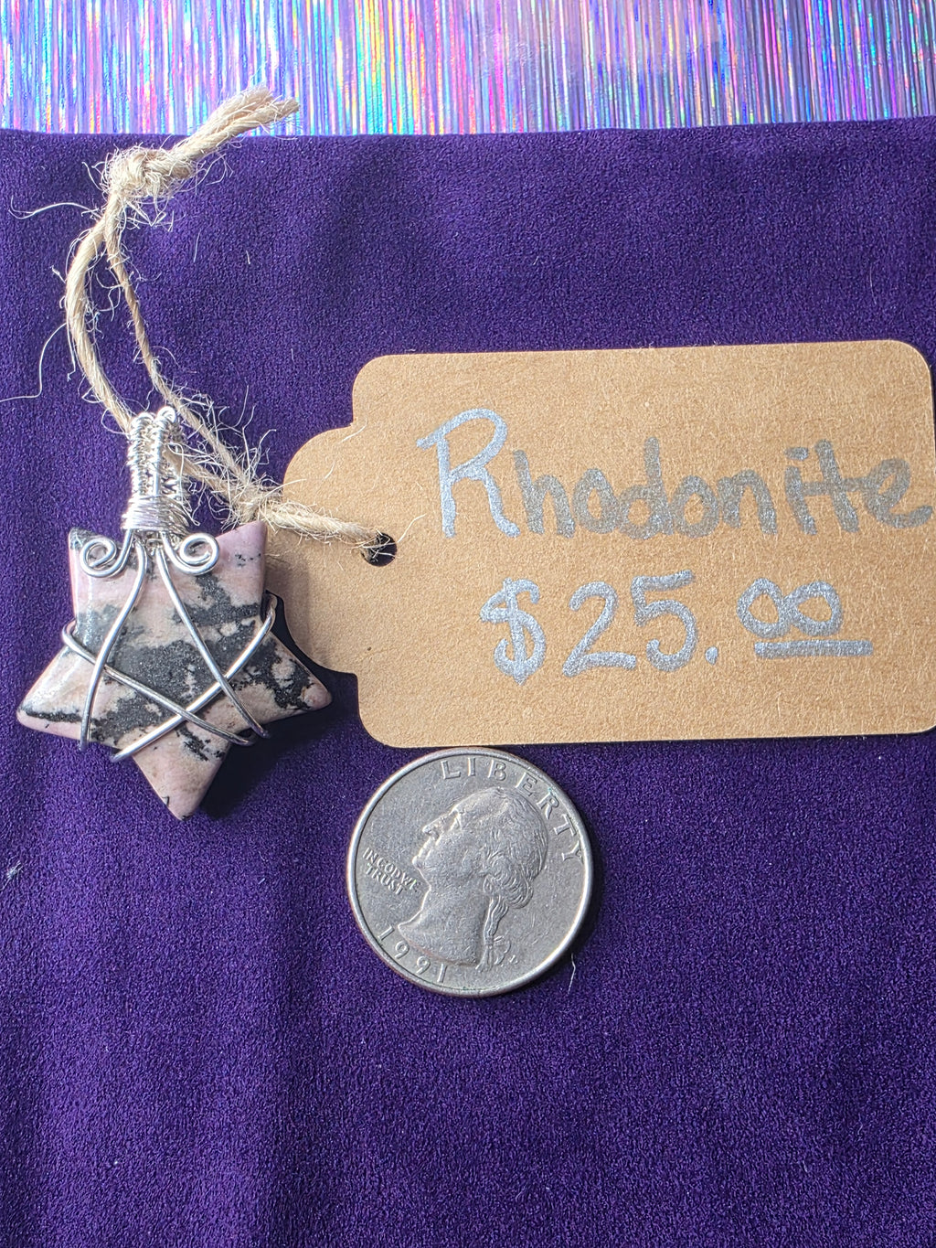 Rhodonite Star Pendant