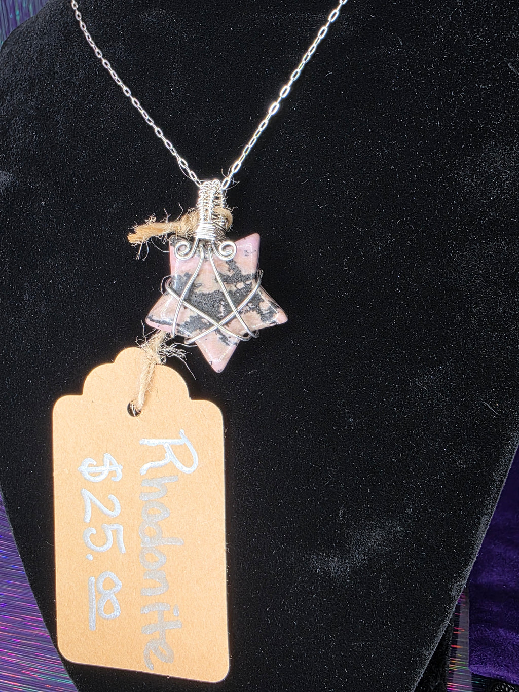 Rhodonite Star Pendant