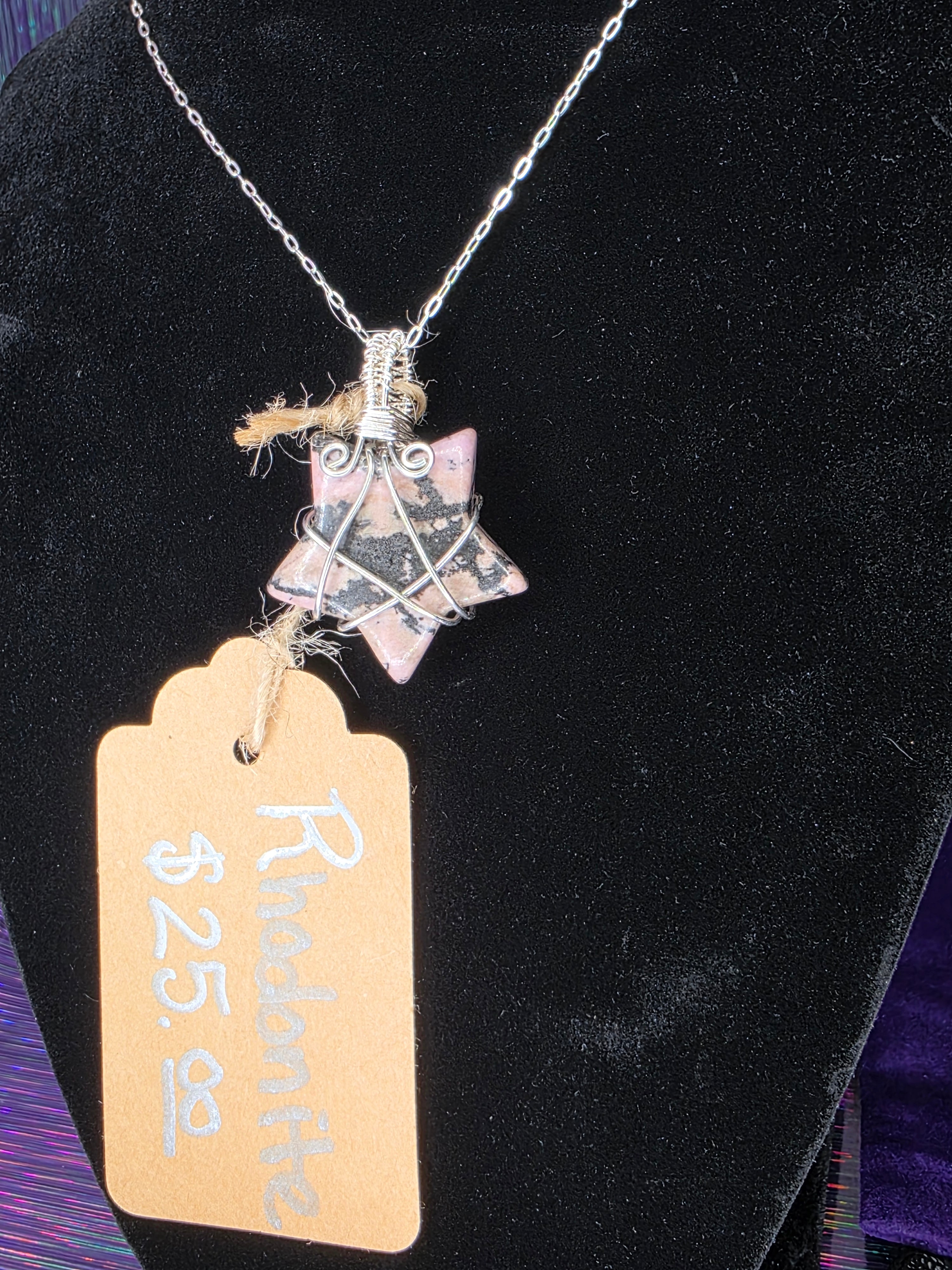 Rhodonite Star Pendant