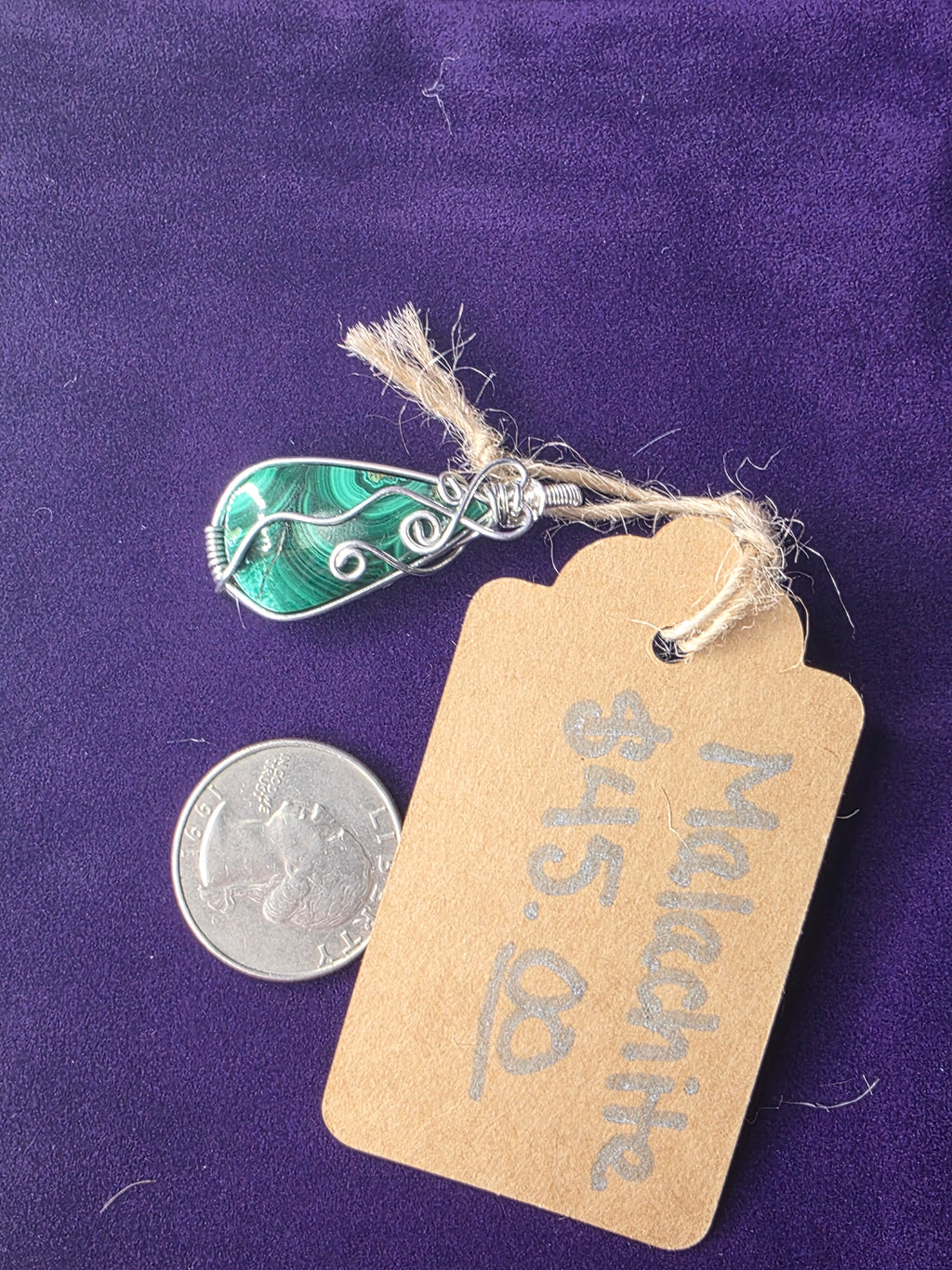 Malachite Teardrop Pendant