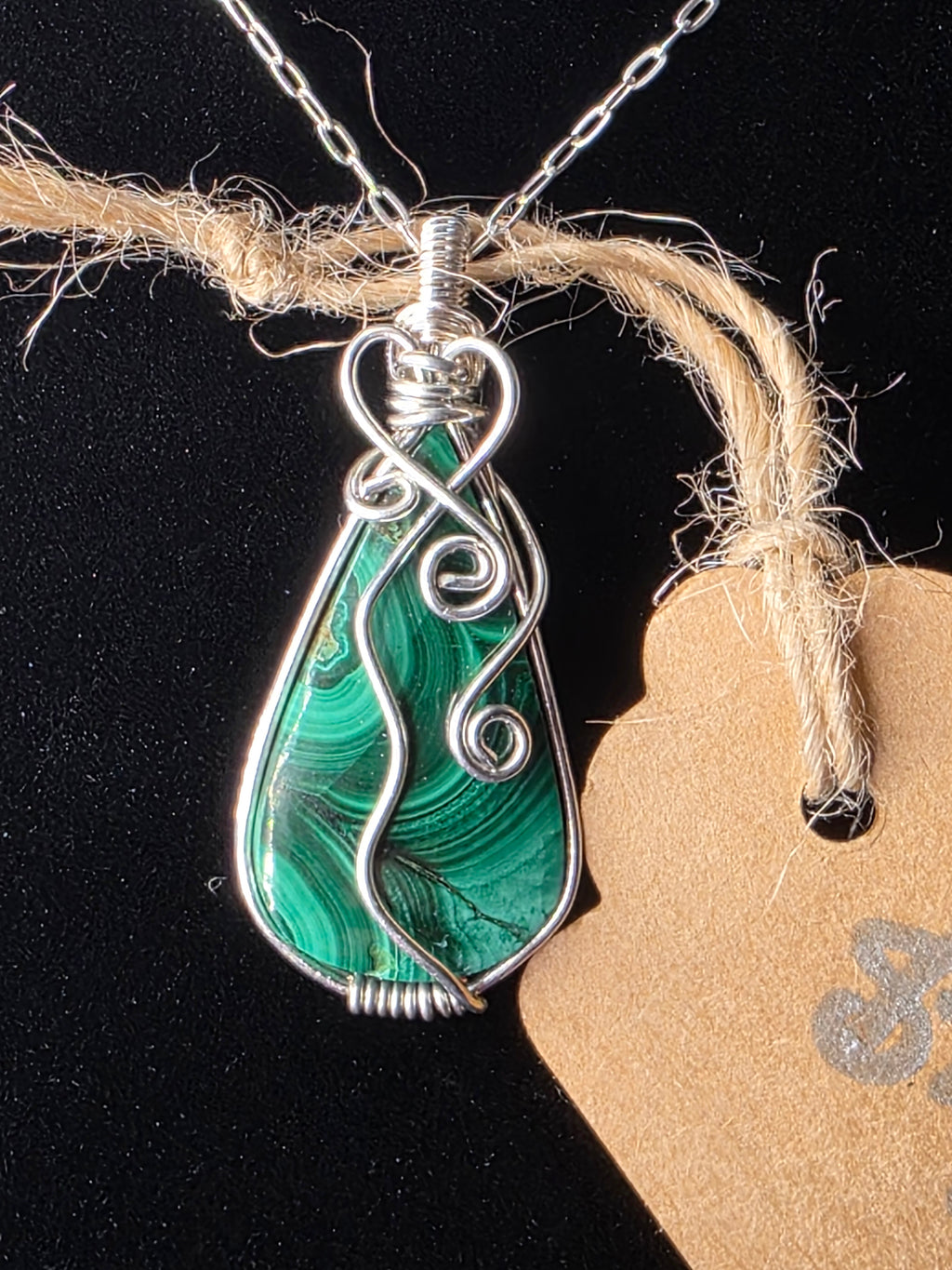 Malachite Teardrop Pendant