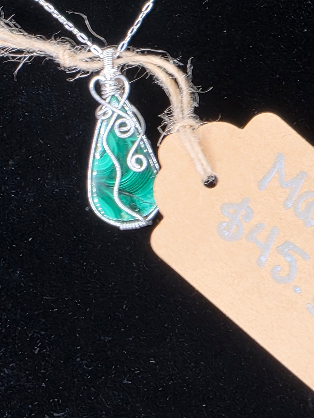 Malachite Teardrop Pendant