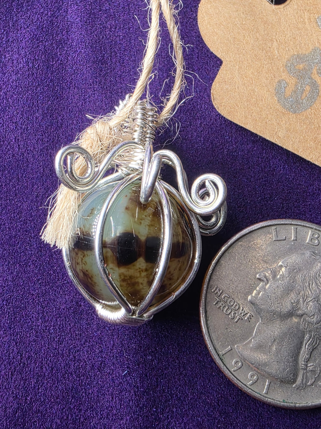 Green Sardonyx Mini Sphere Pendant