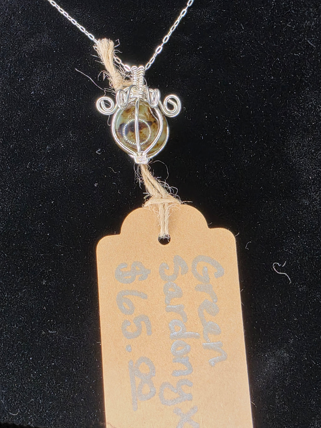 Green Sardonyx Mini Sphere Pendant