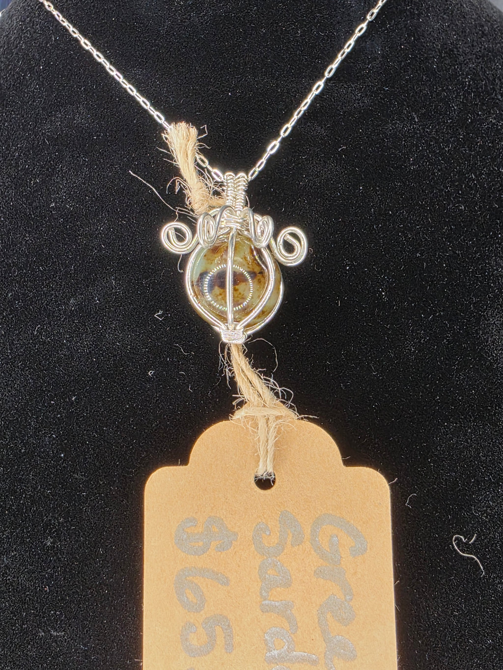 Green Sardonyx Mini Sphere Pendant