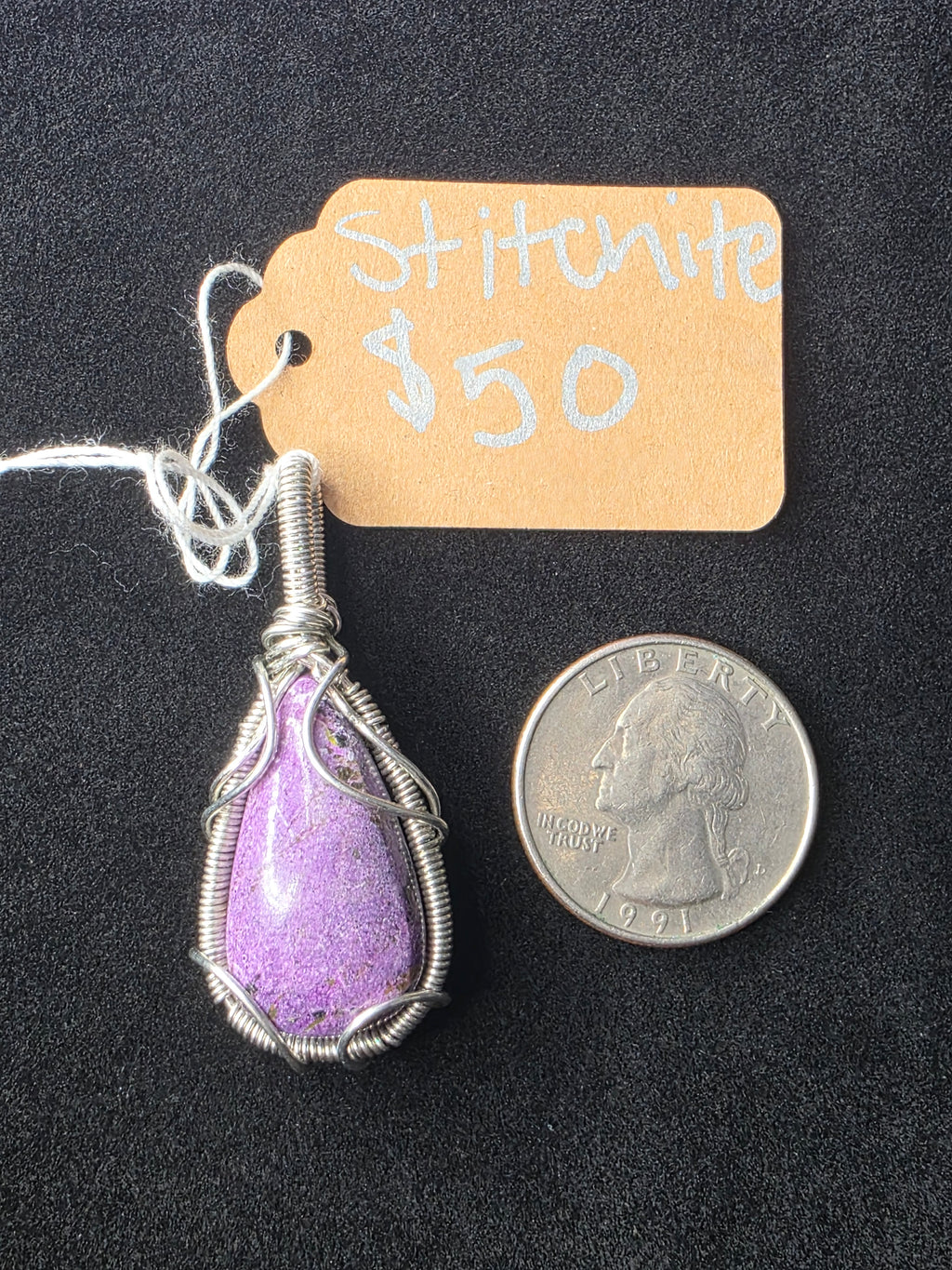 Stichtite Teardrop Pendant