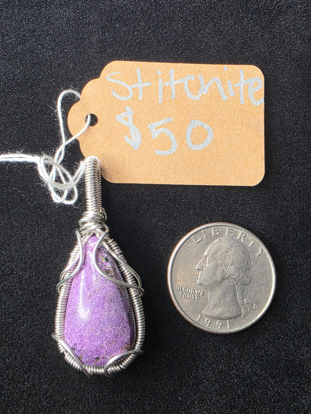 Stichtite Teardrop Pendant