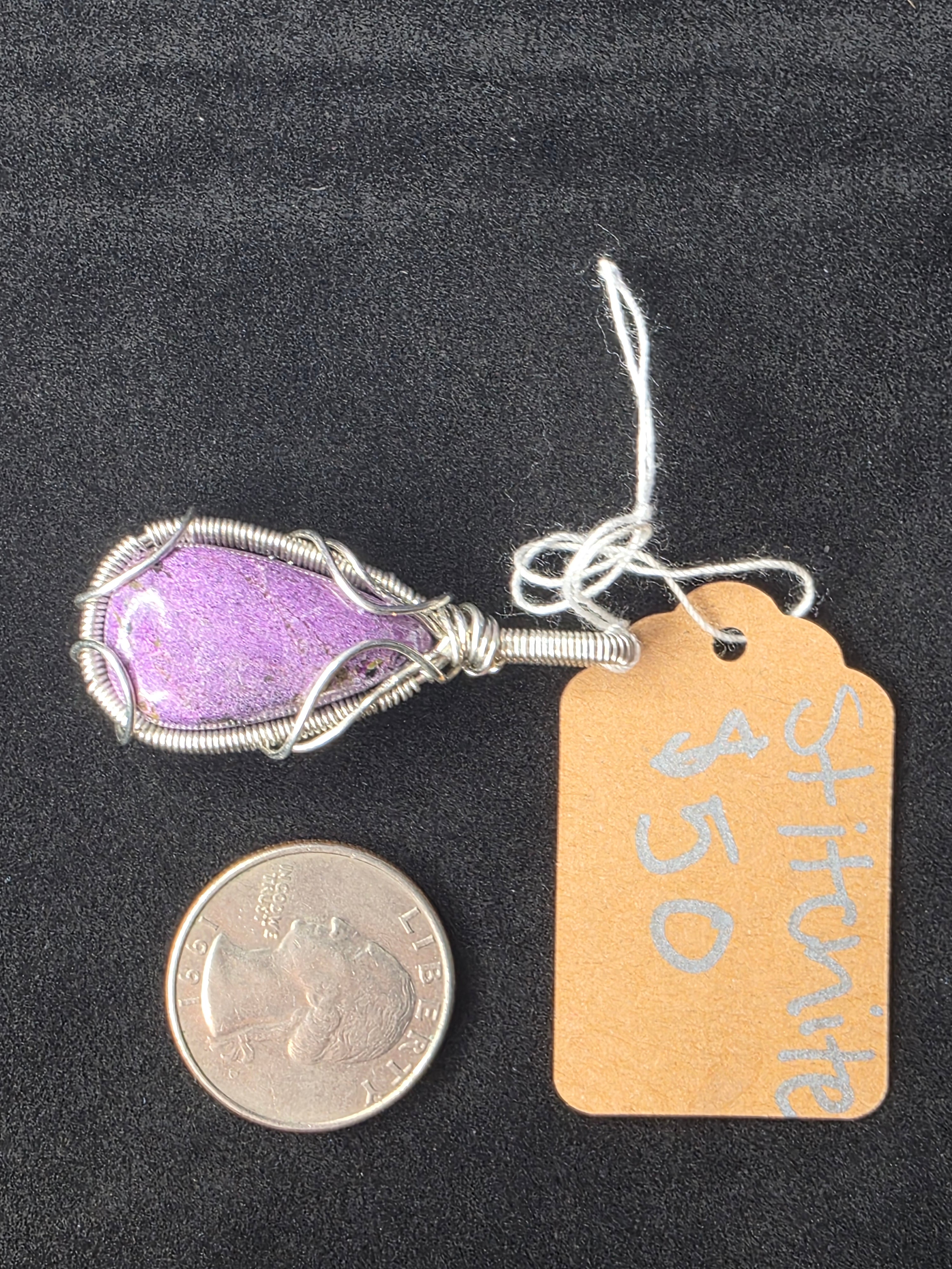 Stichtite Teardrop Pendant