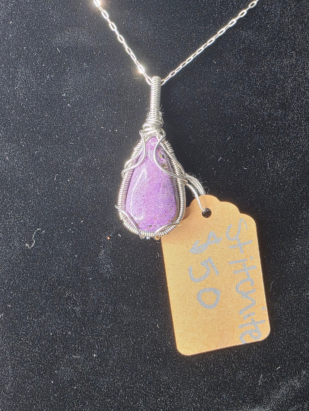 Stichtite Teardrop Pendant