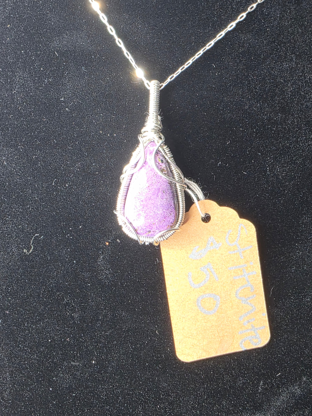 Stichtite Teardrop Pendant