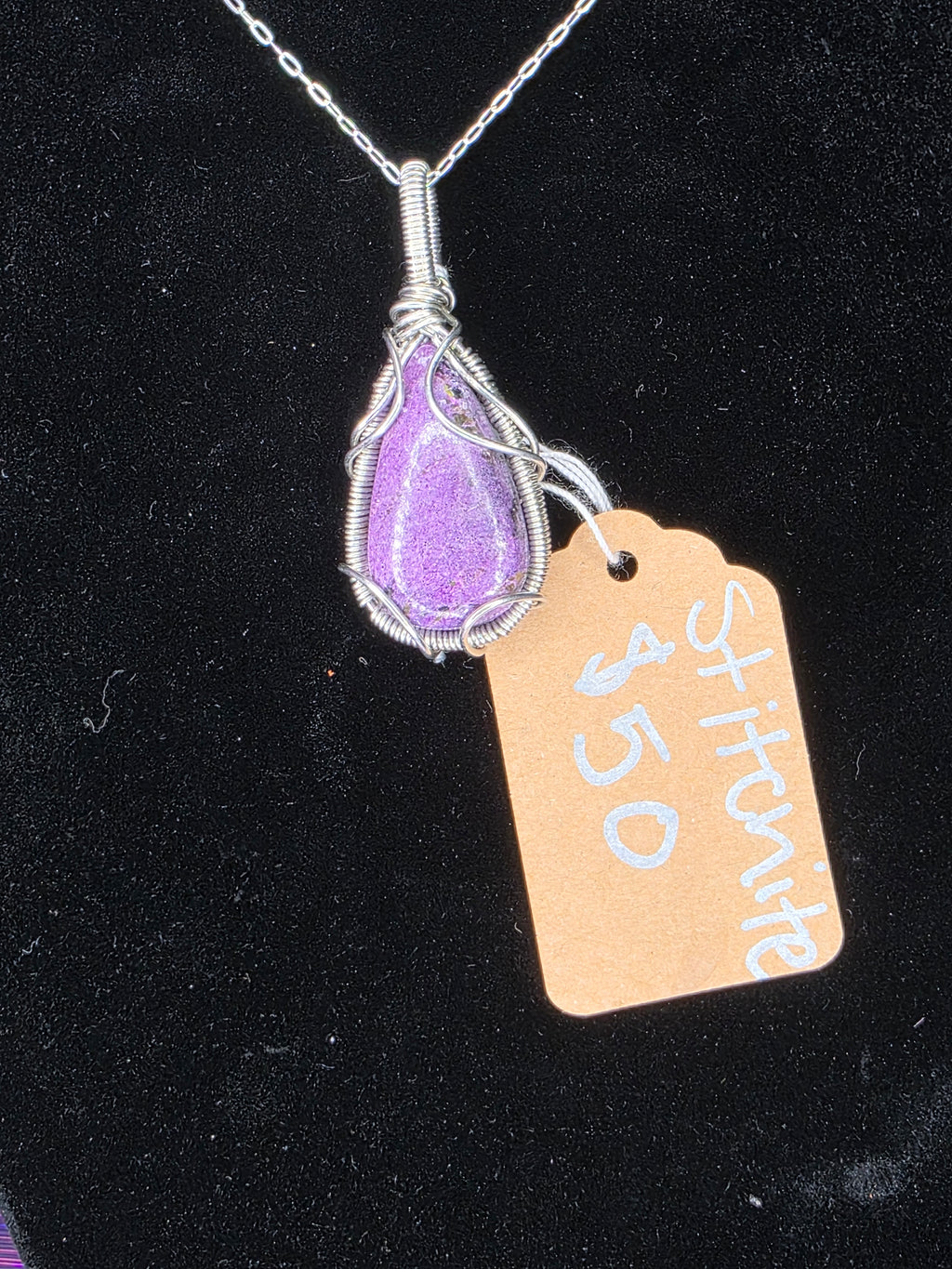 Stichtite Teardrop Pendant