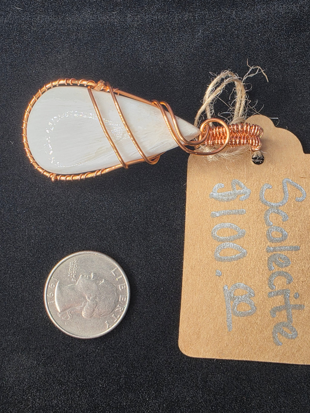 Scolecite Teardrop Pendant