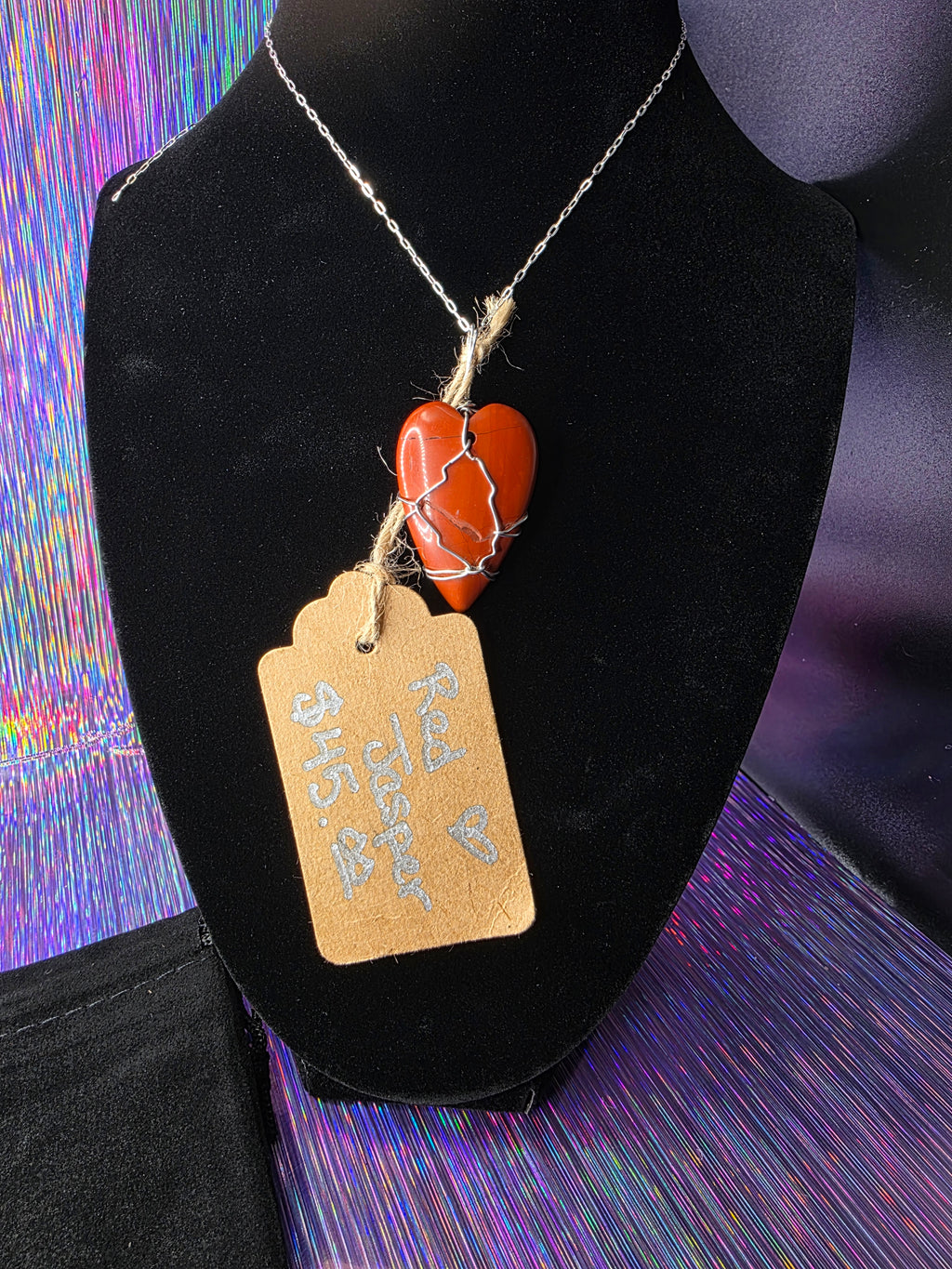 Red Jasper Heart Pendant