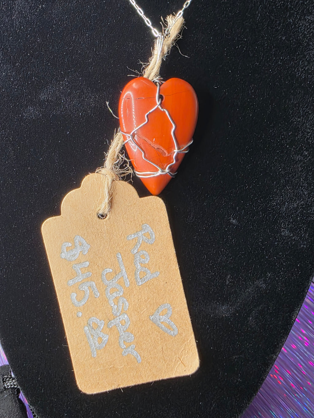 Red Jasper Heart Pendant