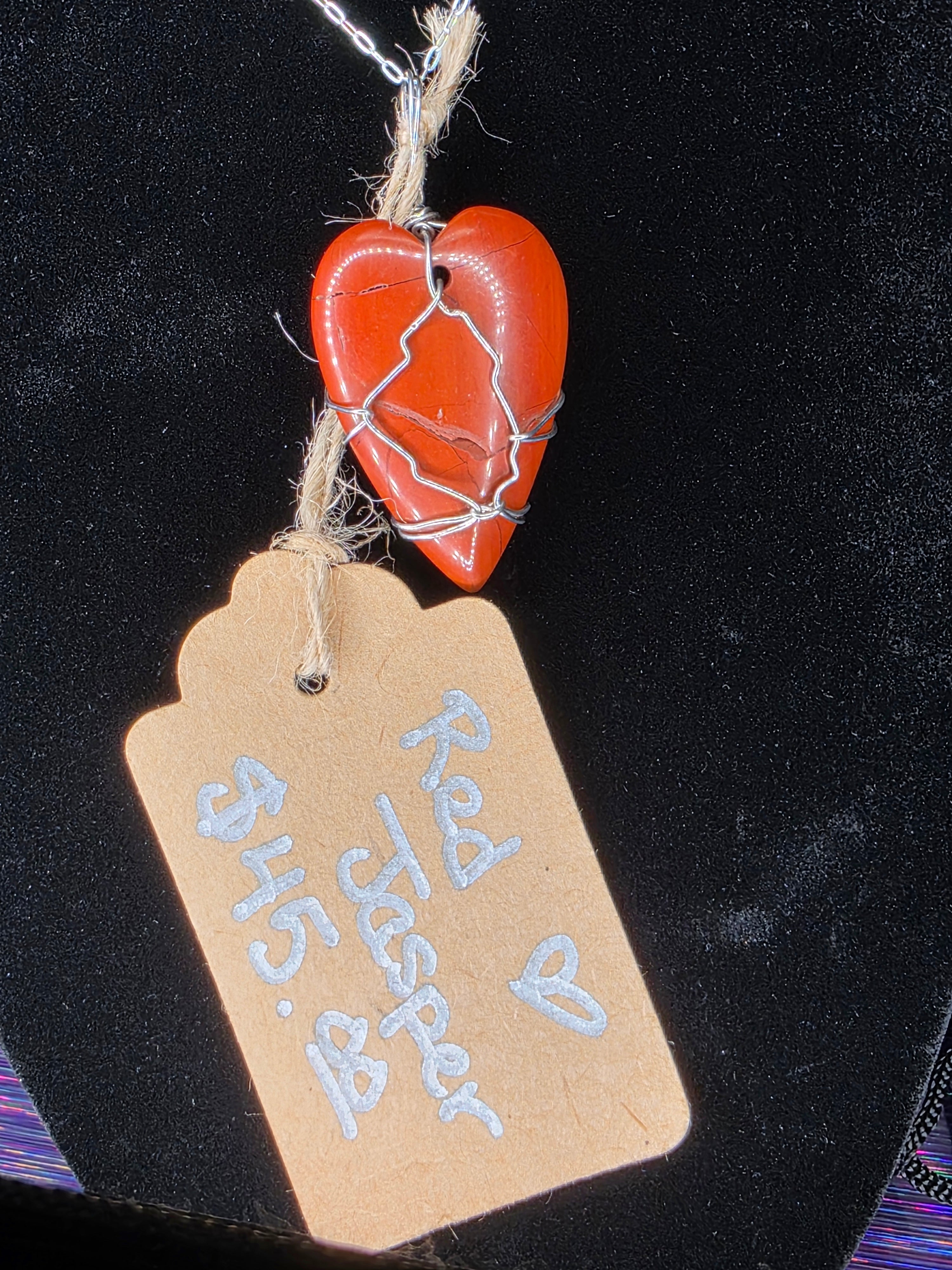 Red Jasper Heart Pendant