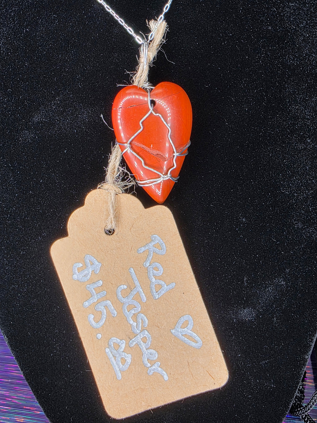 Red Jasper Heart Pendant