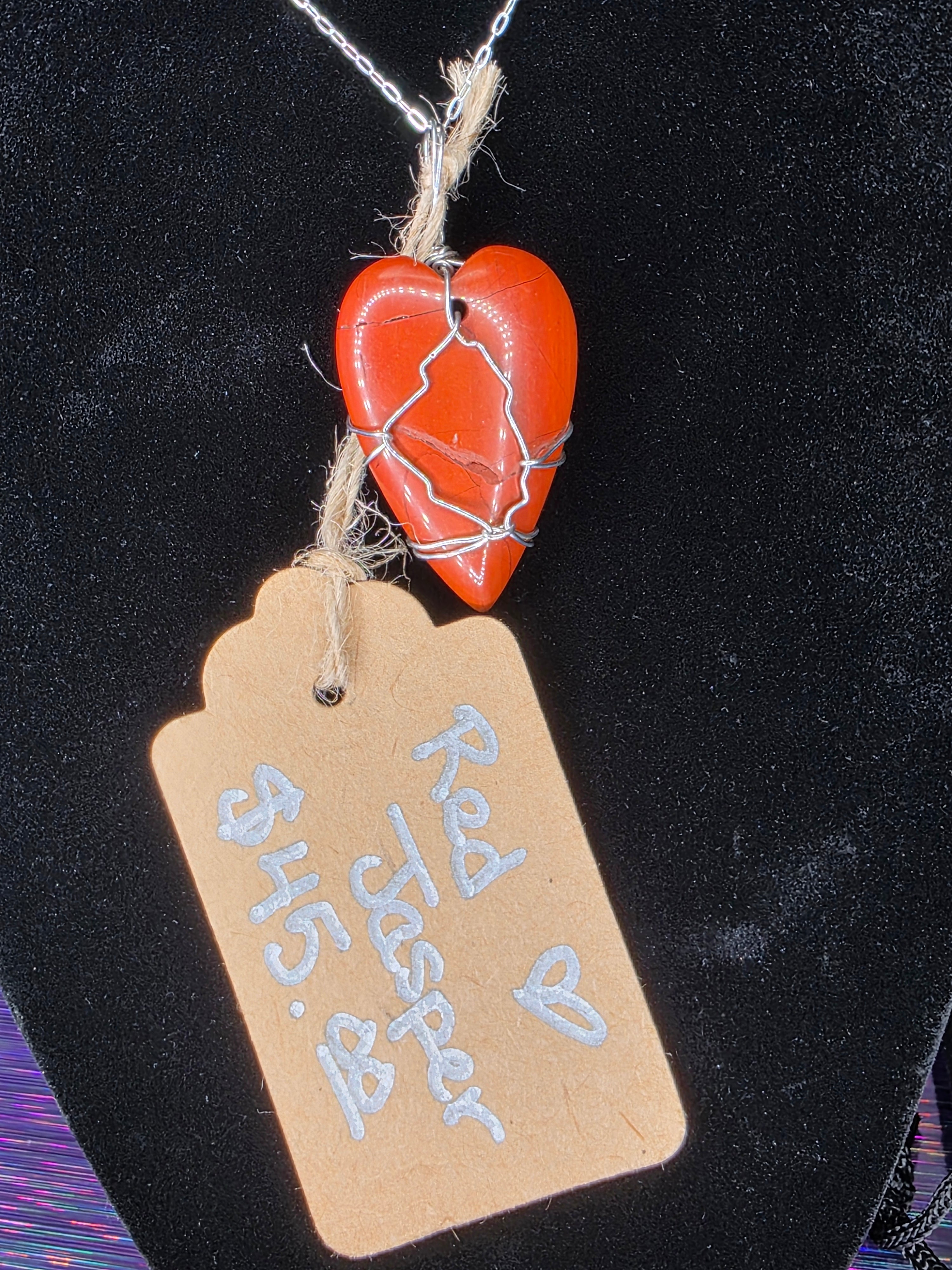 Red Jasper Heart Pendant