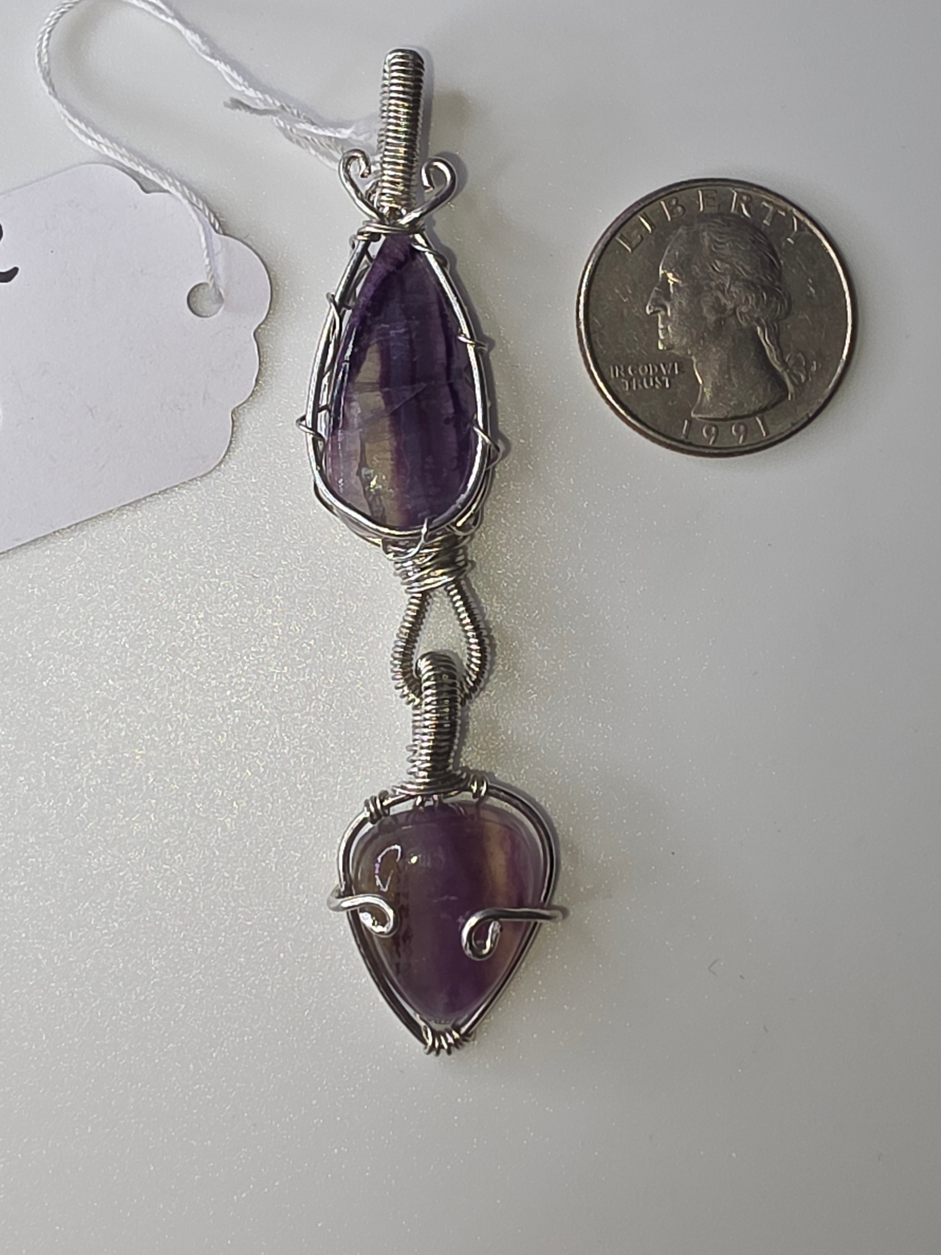 Double Fluorite Pendant
