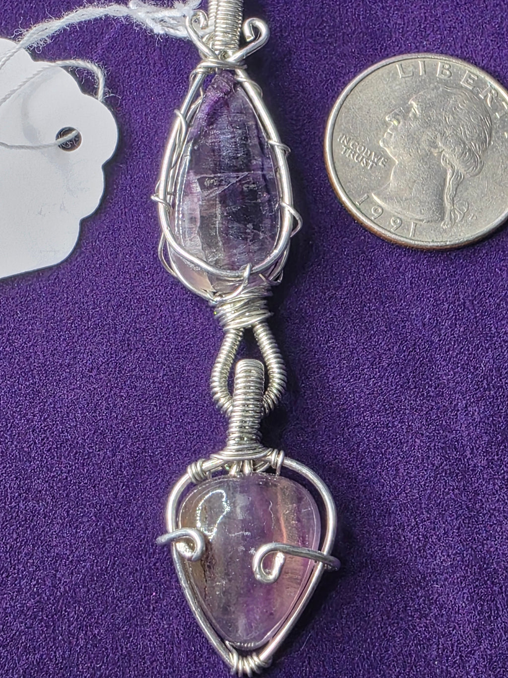 Double Fluorite Pendant