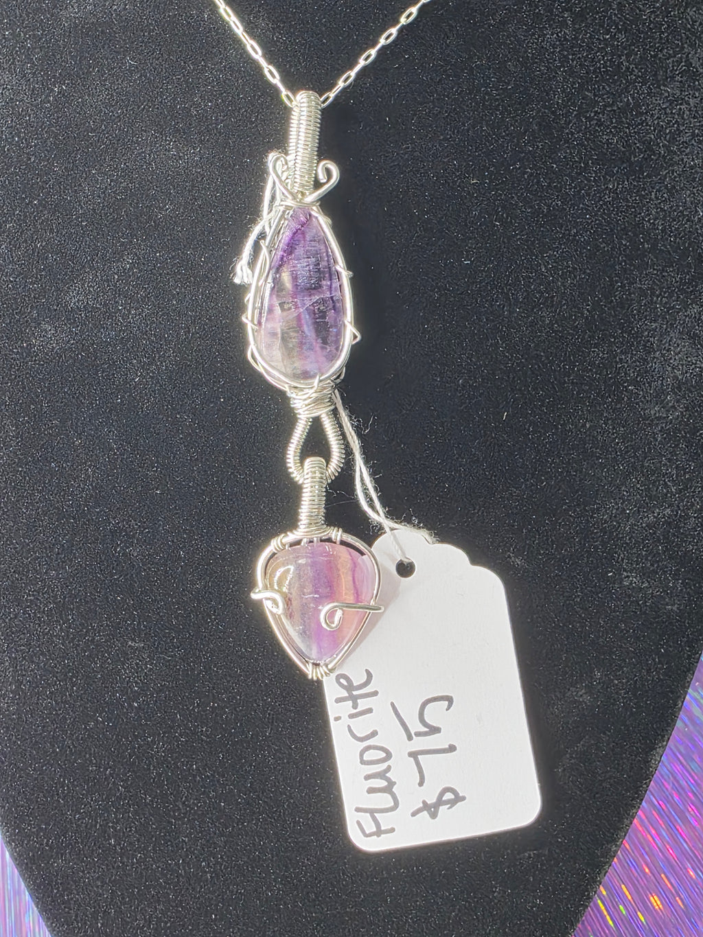 Double Fluorite Pendant