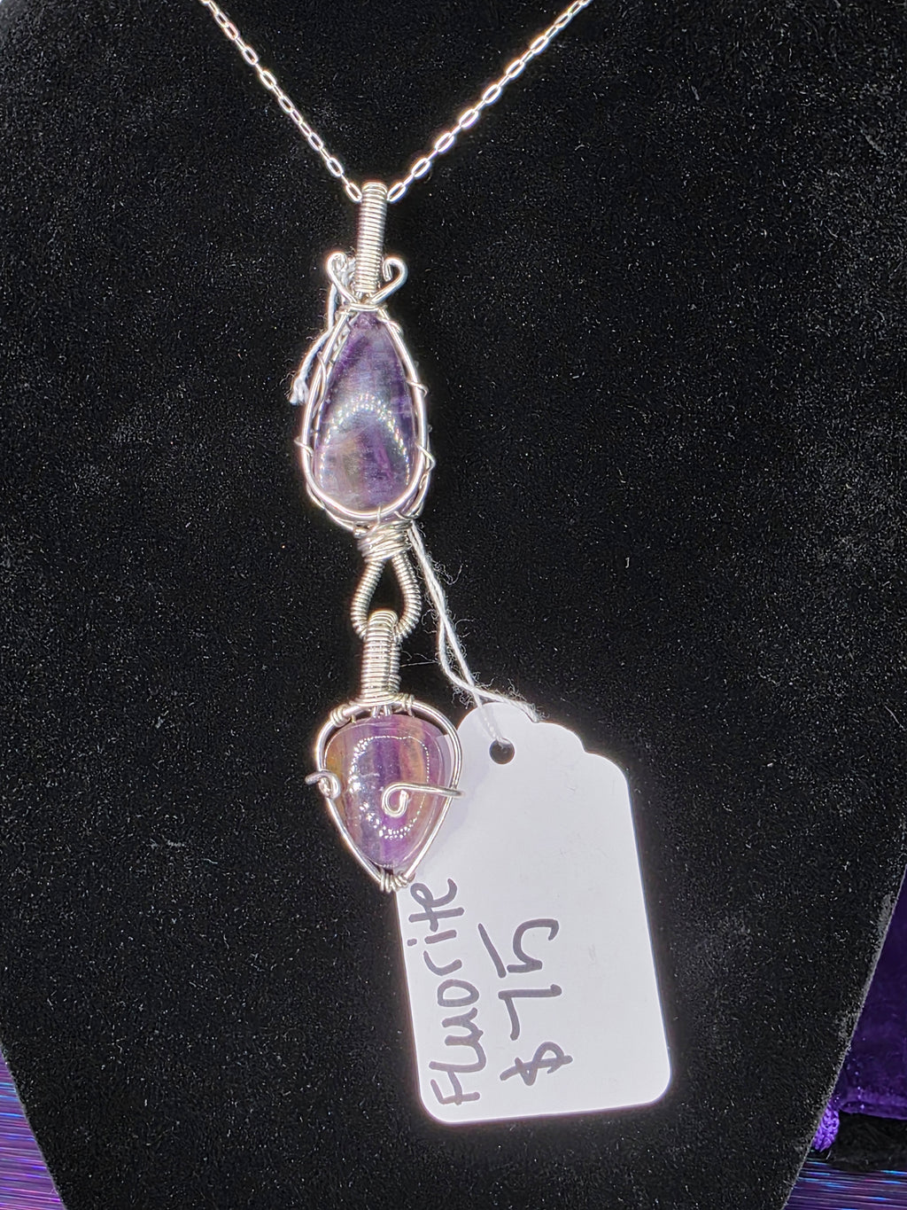 Double Fluorite Pendant