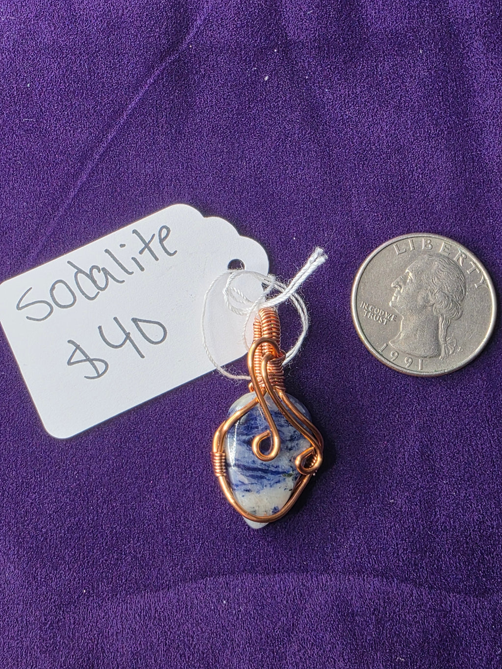 Sodalite Upside Down Teardrop Pendant