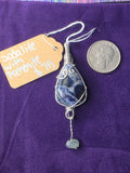 Sodalite with Prehnite Accent Teardrop Pendant