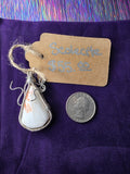 Scolecite Wide Teardrop Pendant