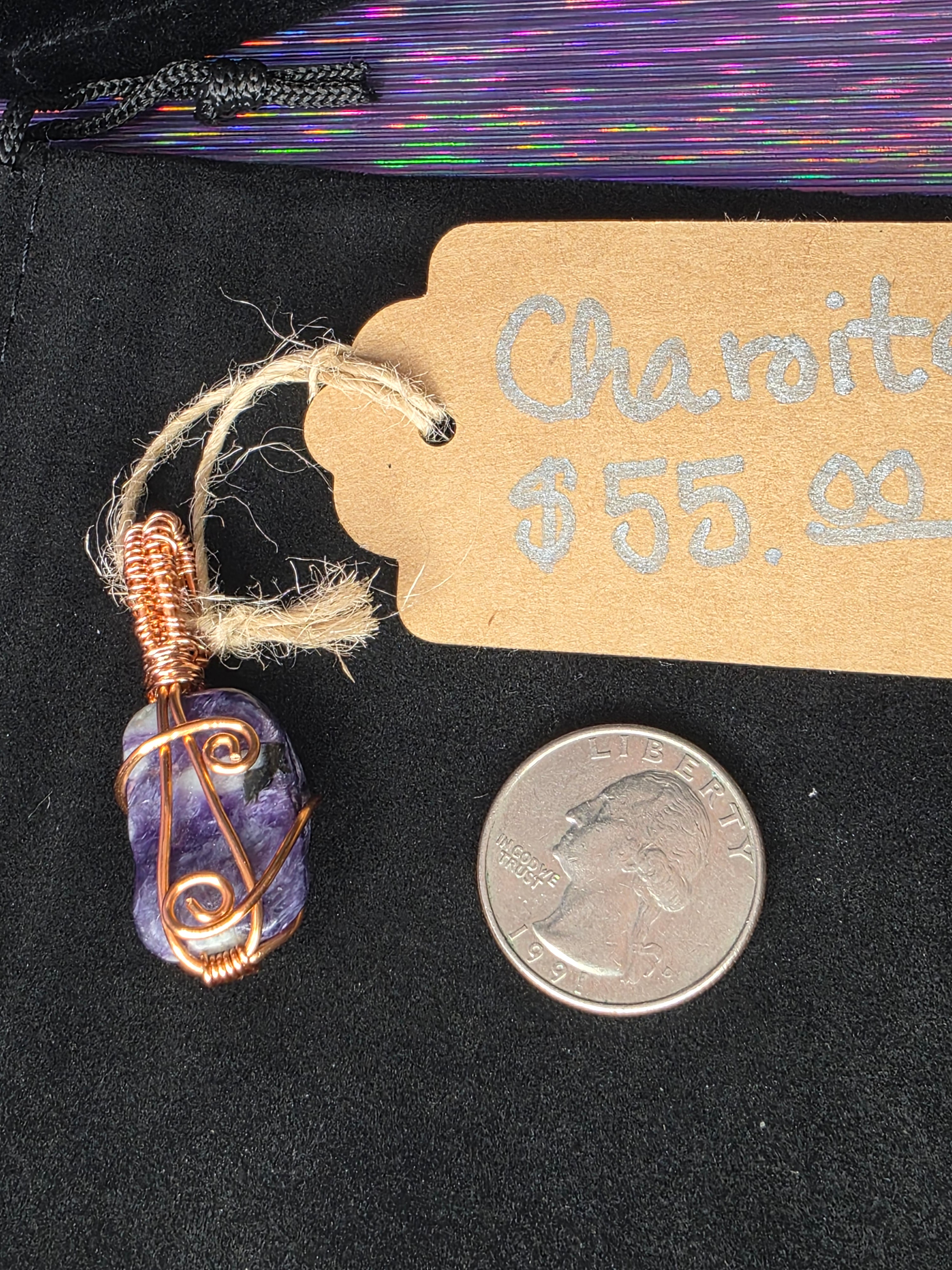 Charoite Freeform Pendant