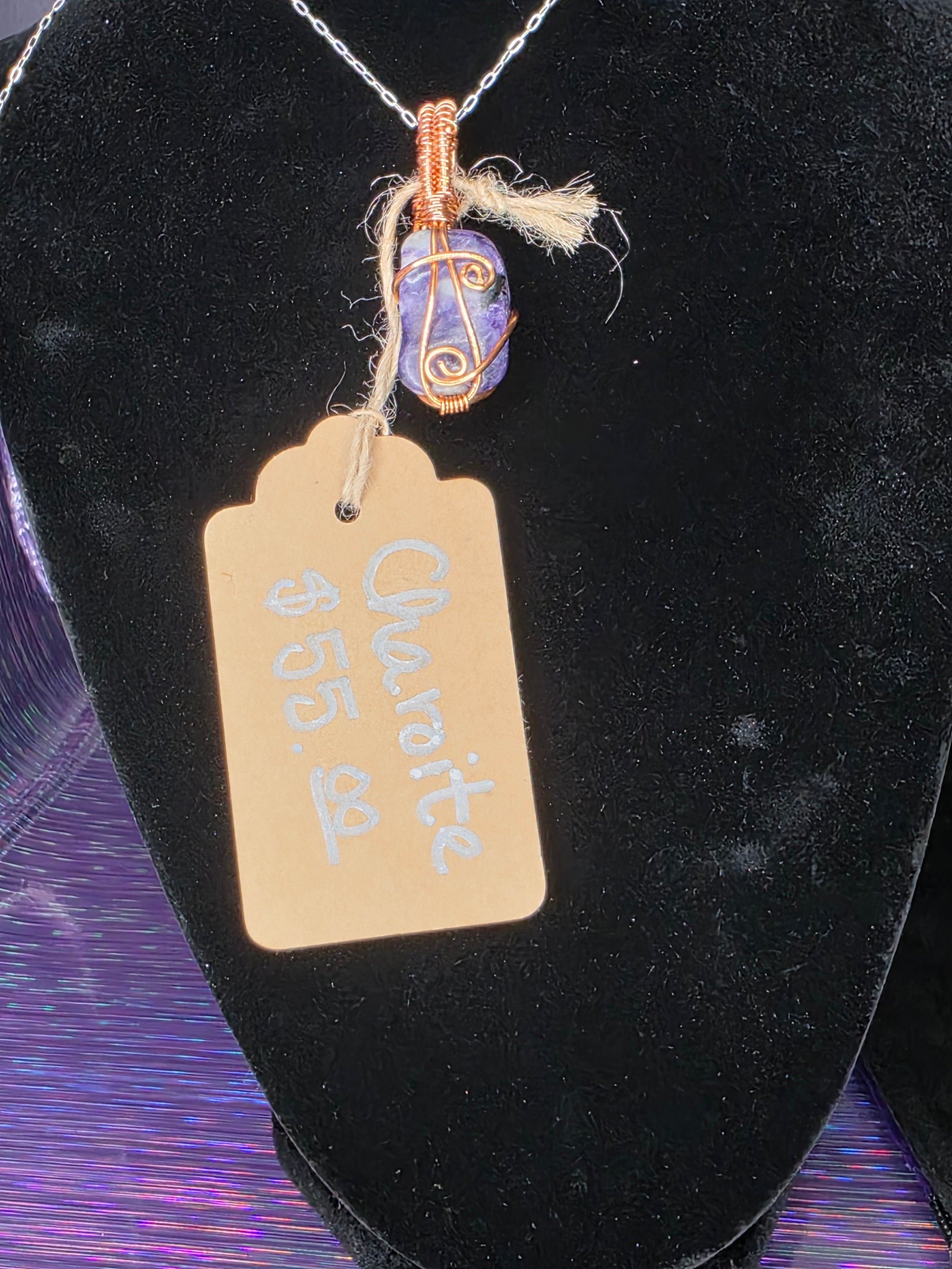 Charoite Freeform Pendant