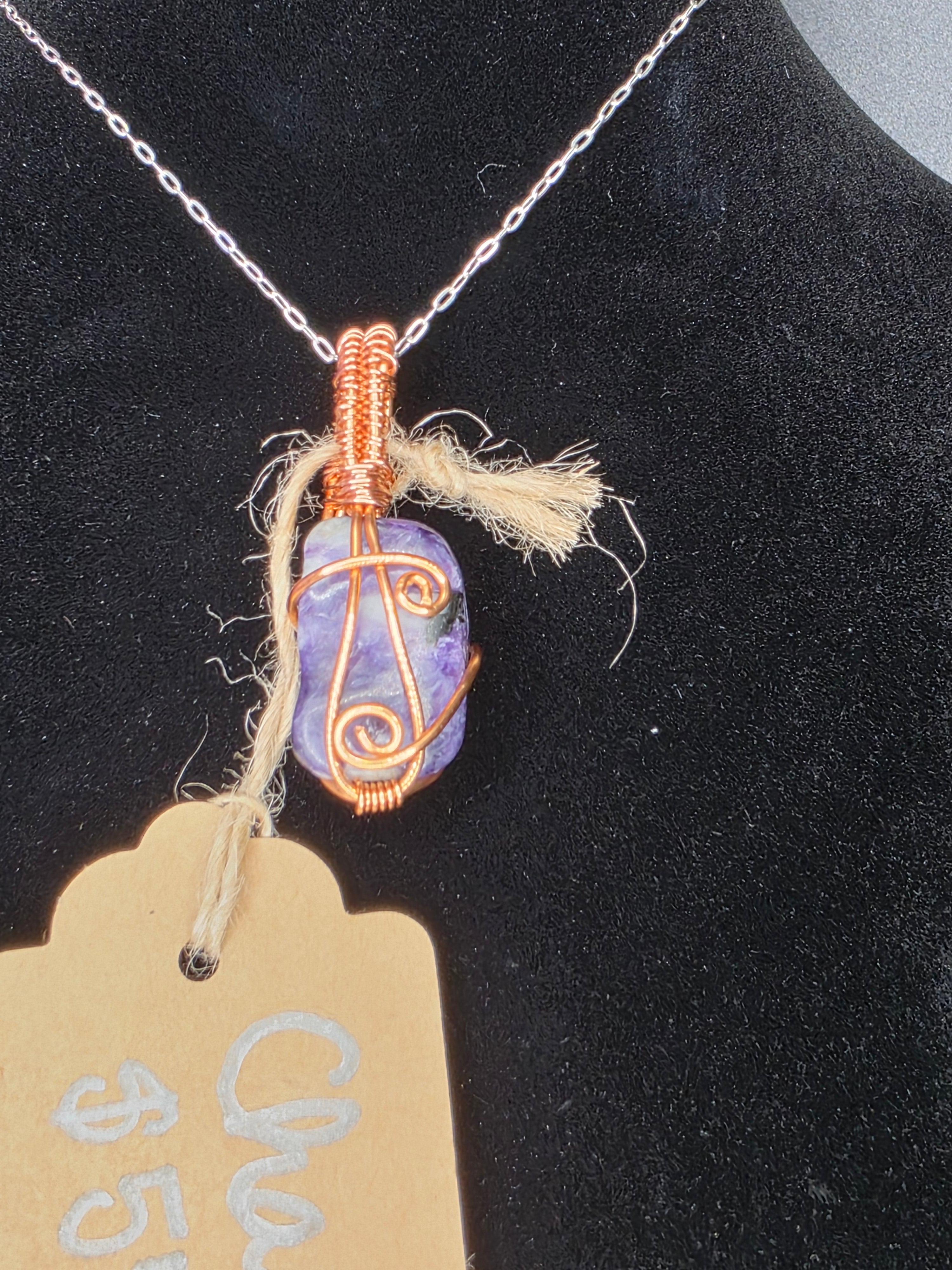 Charoite Freeform Pendant