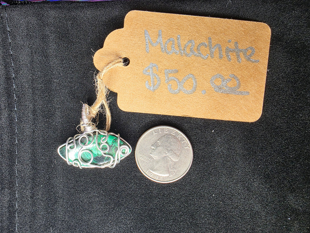 Malachite Freeform Pendant