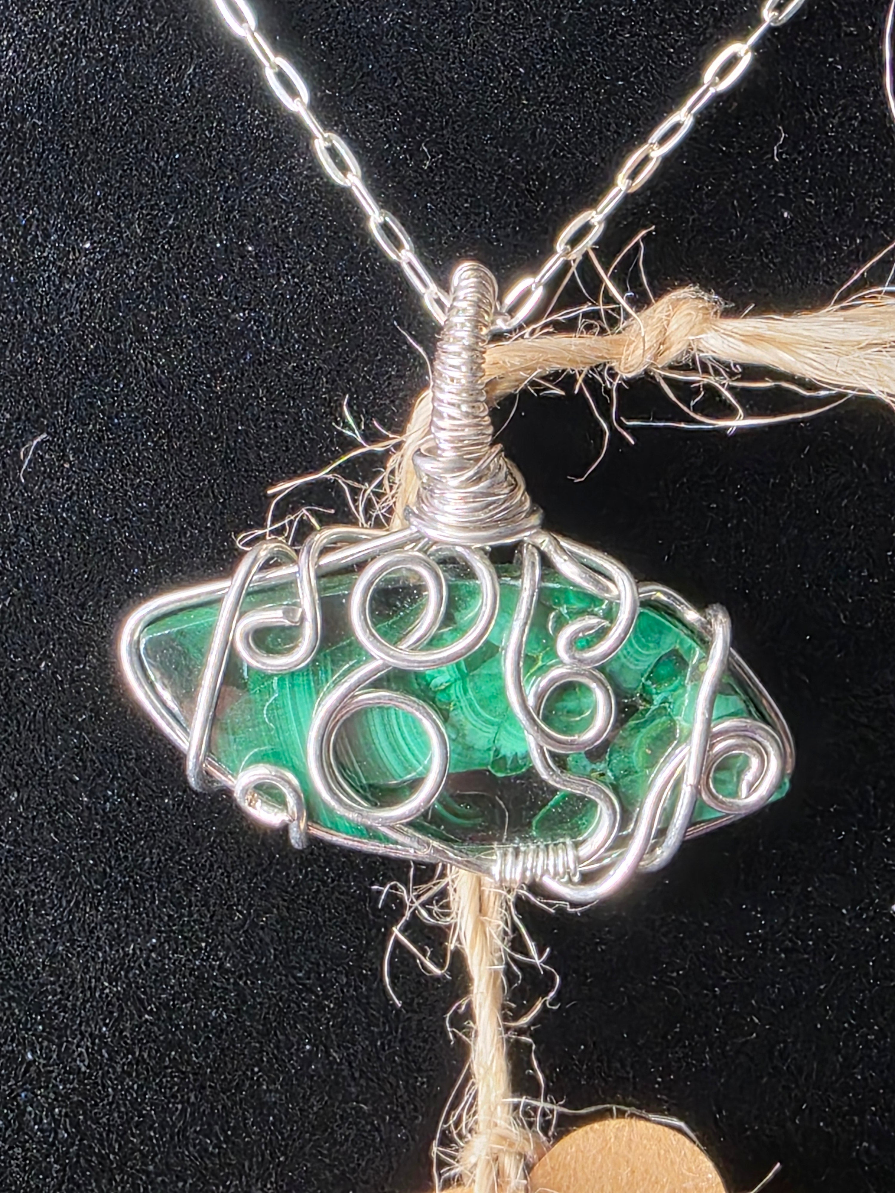 Malachite Freeform Pendant