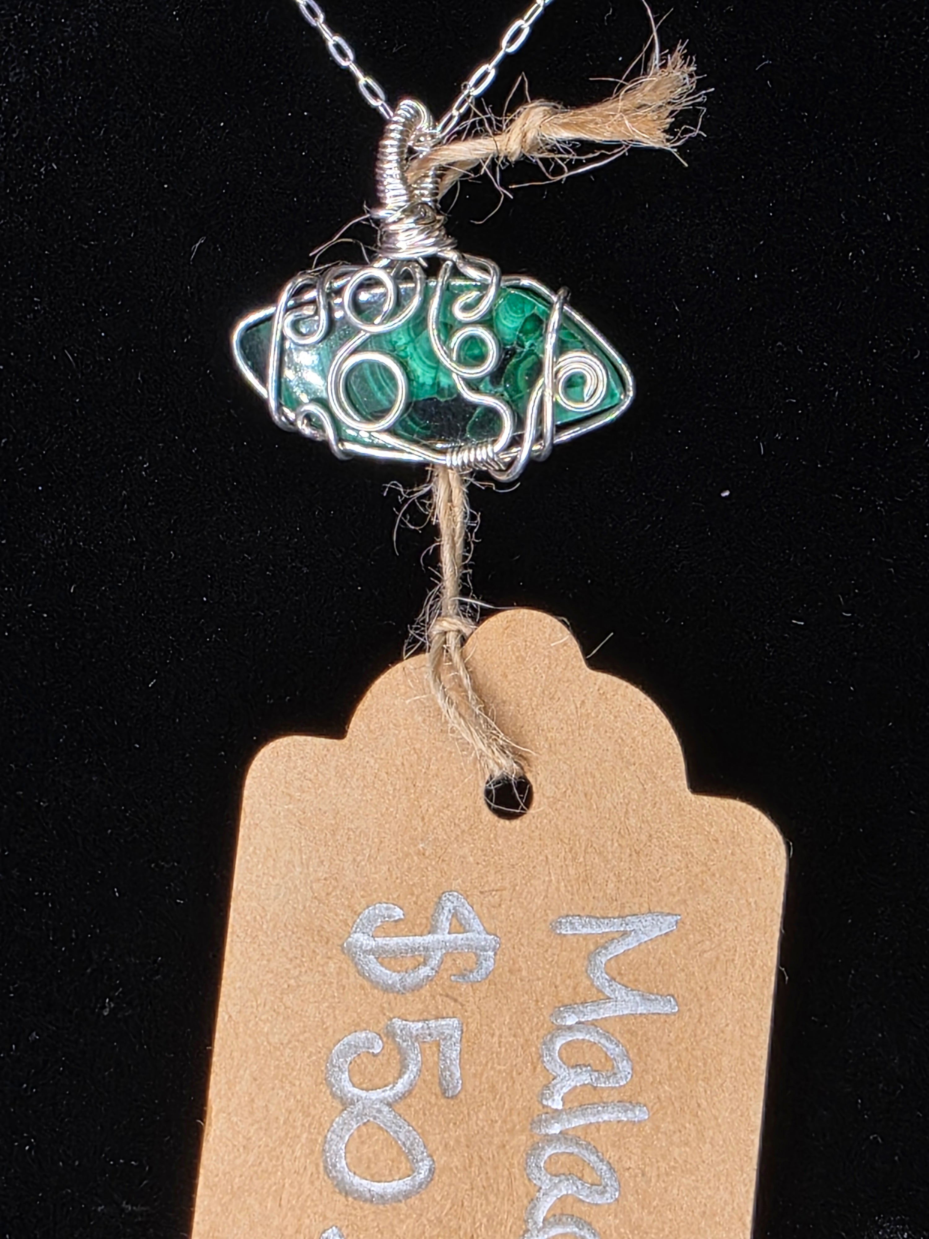 Malachite Freeform Pendant