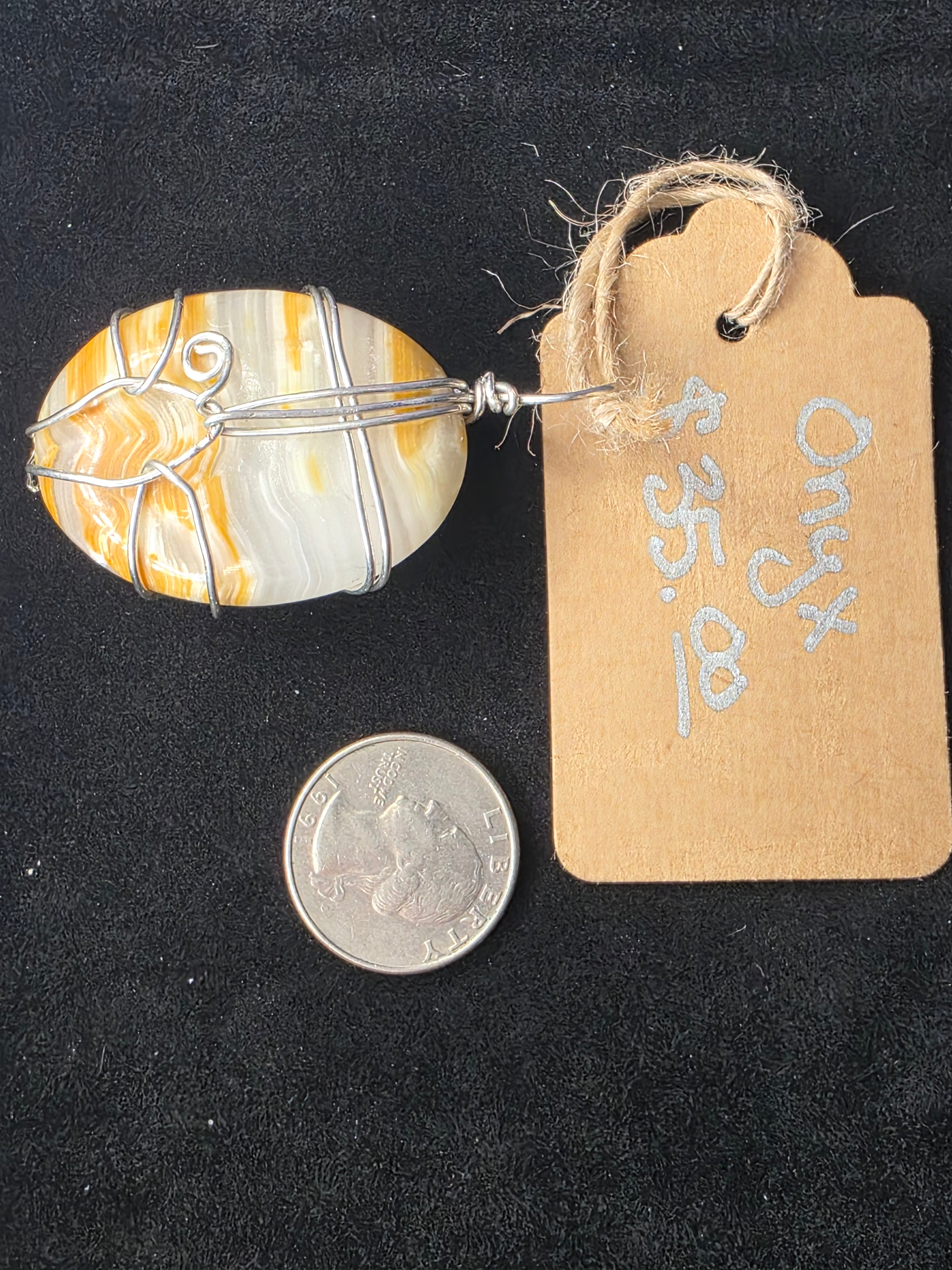 Banded Onyx Oval Pendant