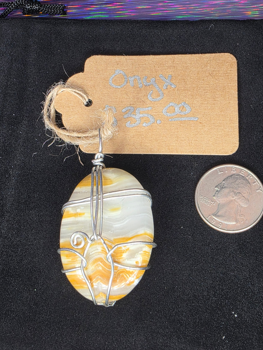 Banded Onyx Oval Pendant