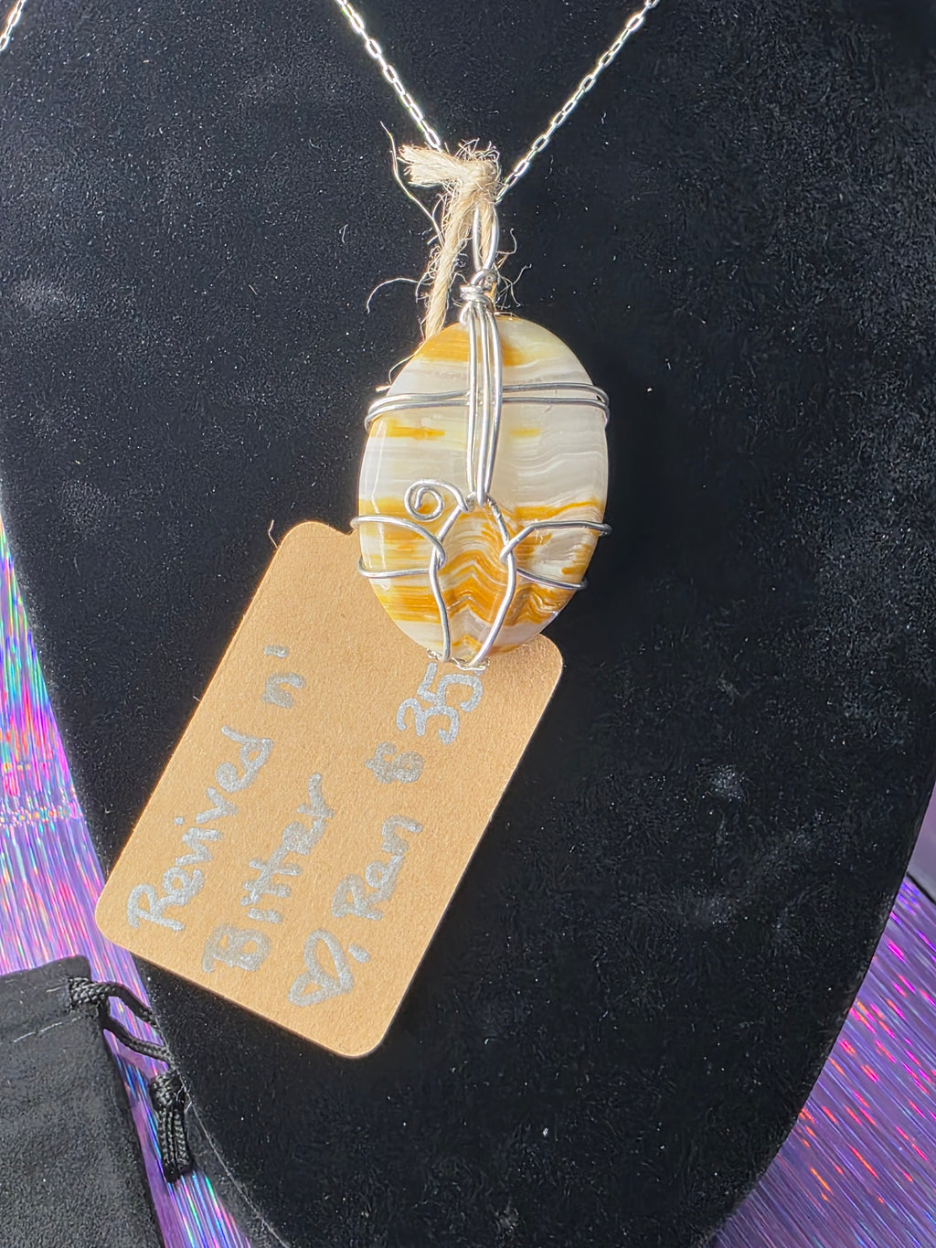 Banded Onyx Oval Pendant