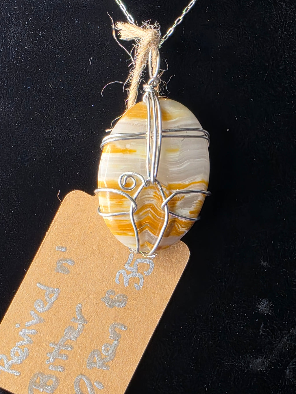 Banded Onyx Oval Pendant