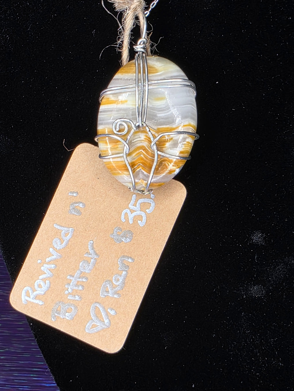 Banded Onyx Oval Pendant