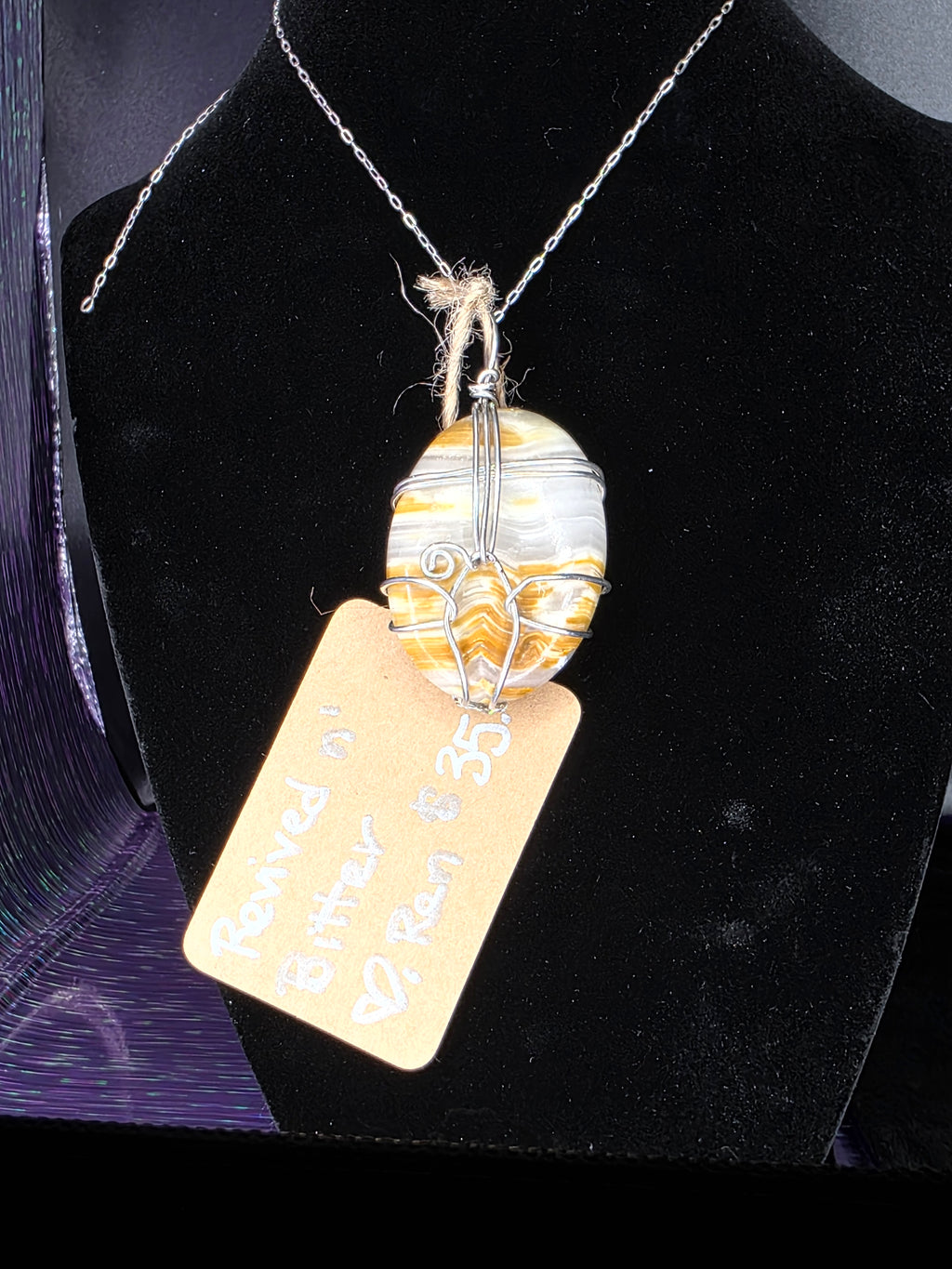 Banded Onyx Oval Pendant