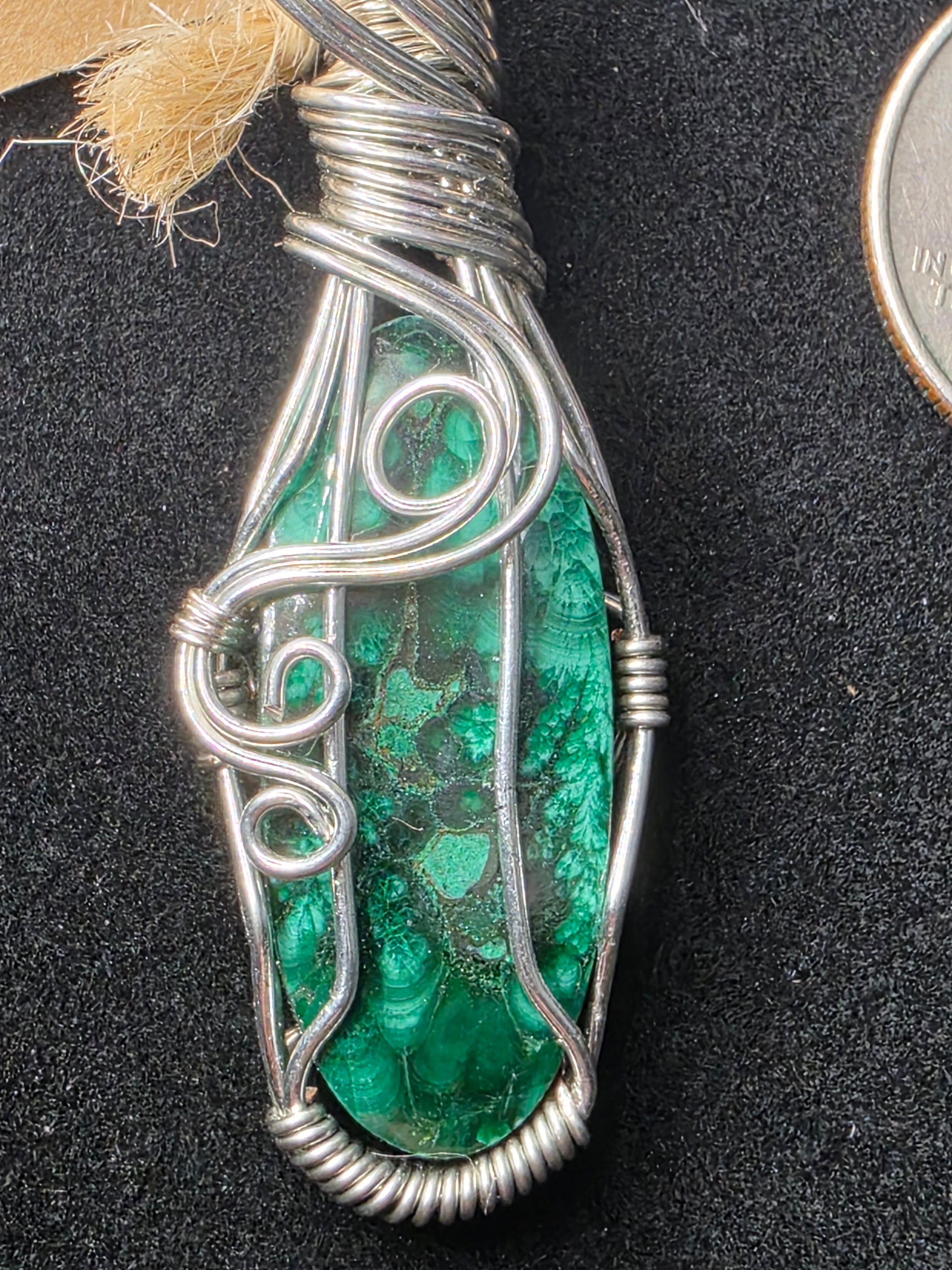 Malachite Mini Oval Pendant